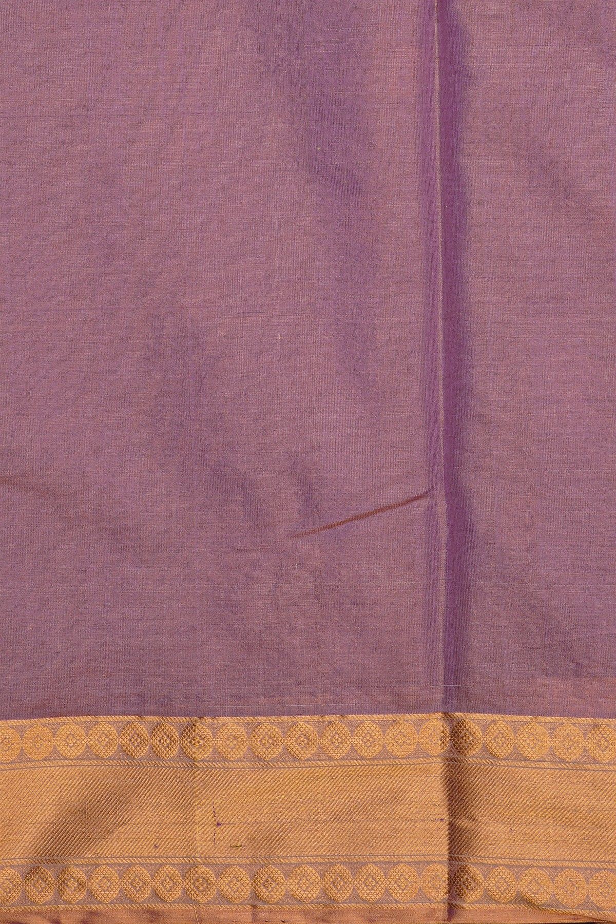 Chanderi Silk Lavender Saree With Meenakari Zari Buttis