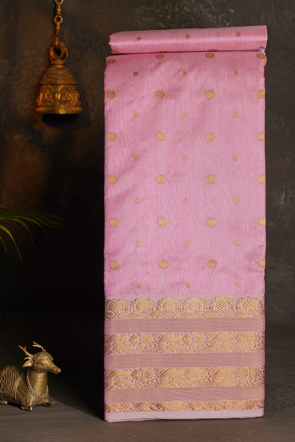 Chanderi Silk Baby Pink Saree