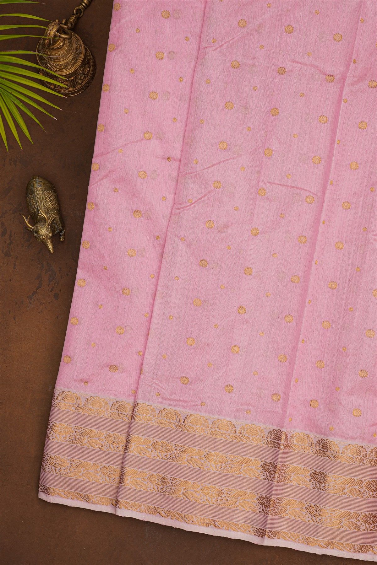 Chanderi Silk Baby Pink Saree