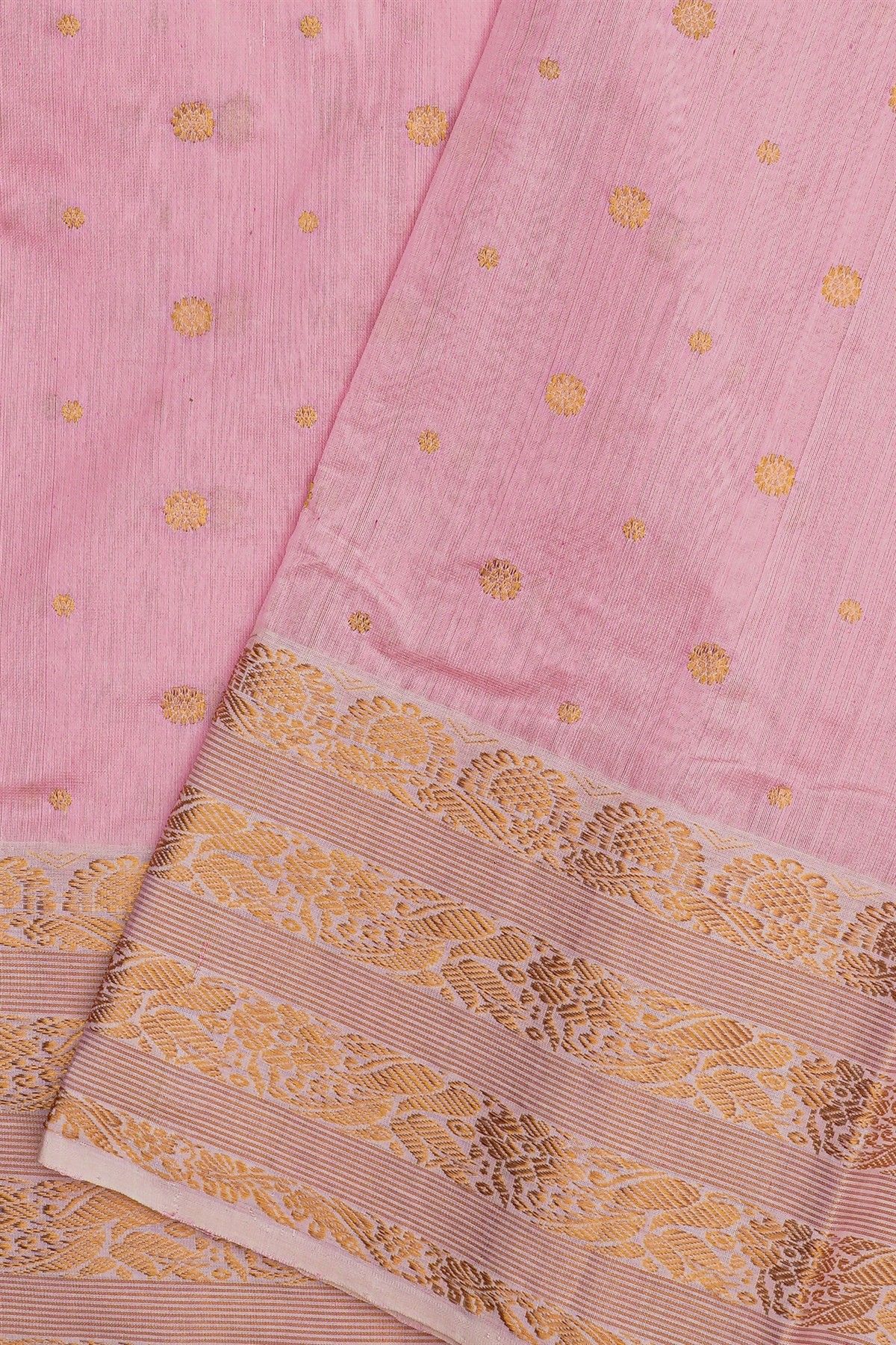 Chanderi Silk Baby Pink Saree