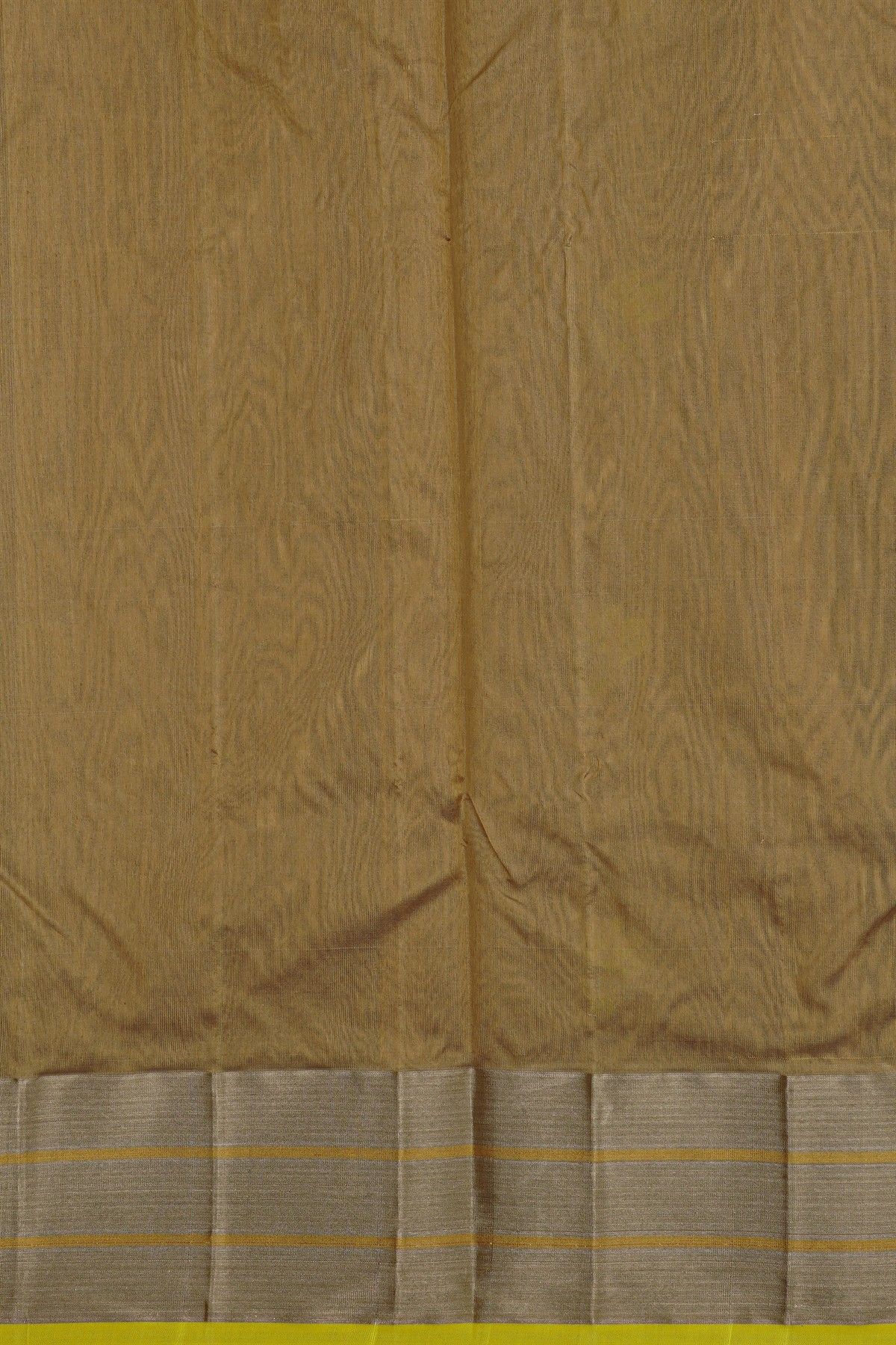 Chanderi Silk Beige Saree With Meenakari Zari Buttis And Kaddi Border