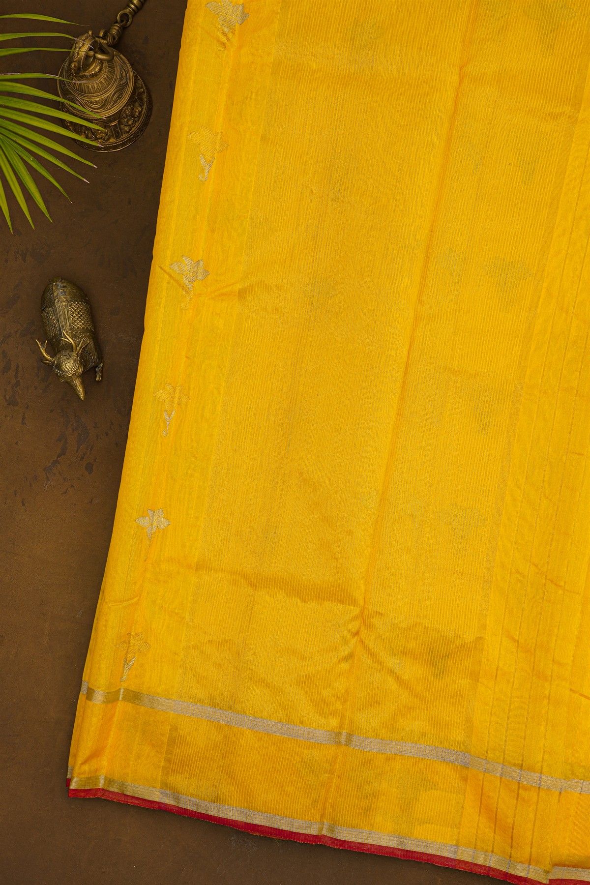 Chanderi Silk Yellow Saree