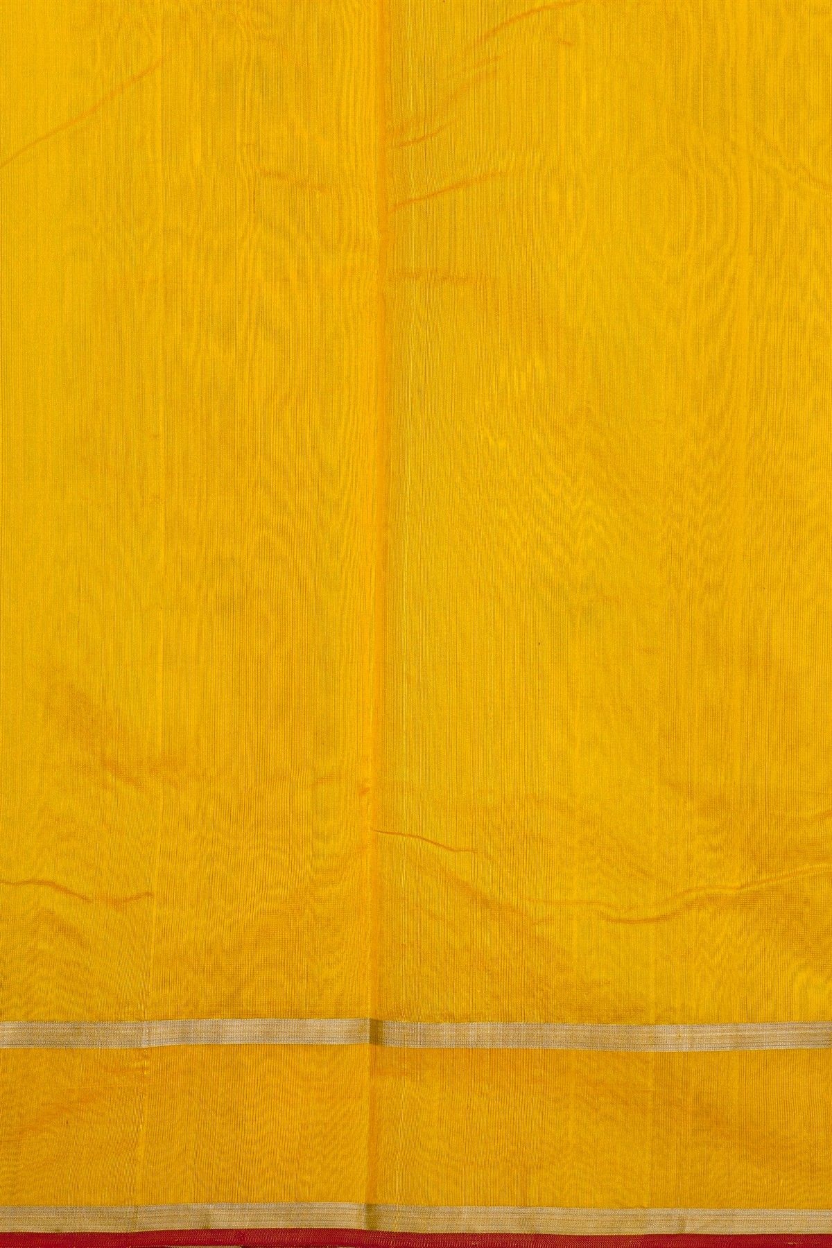 Chanderi Silk Yellow Saree