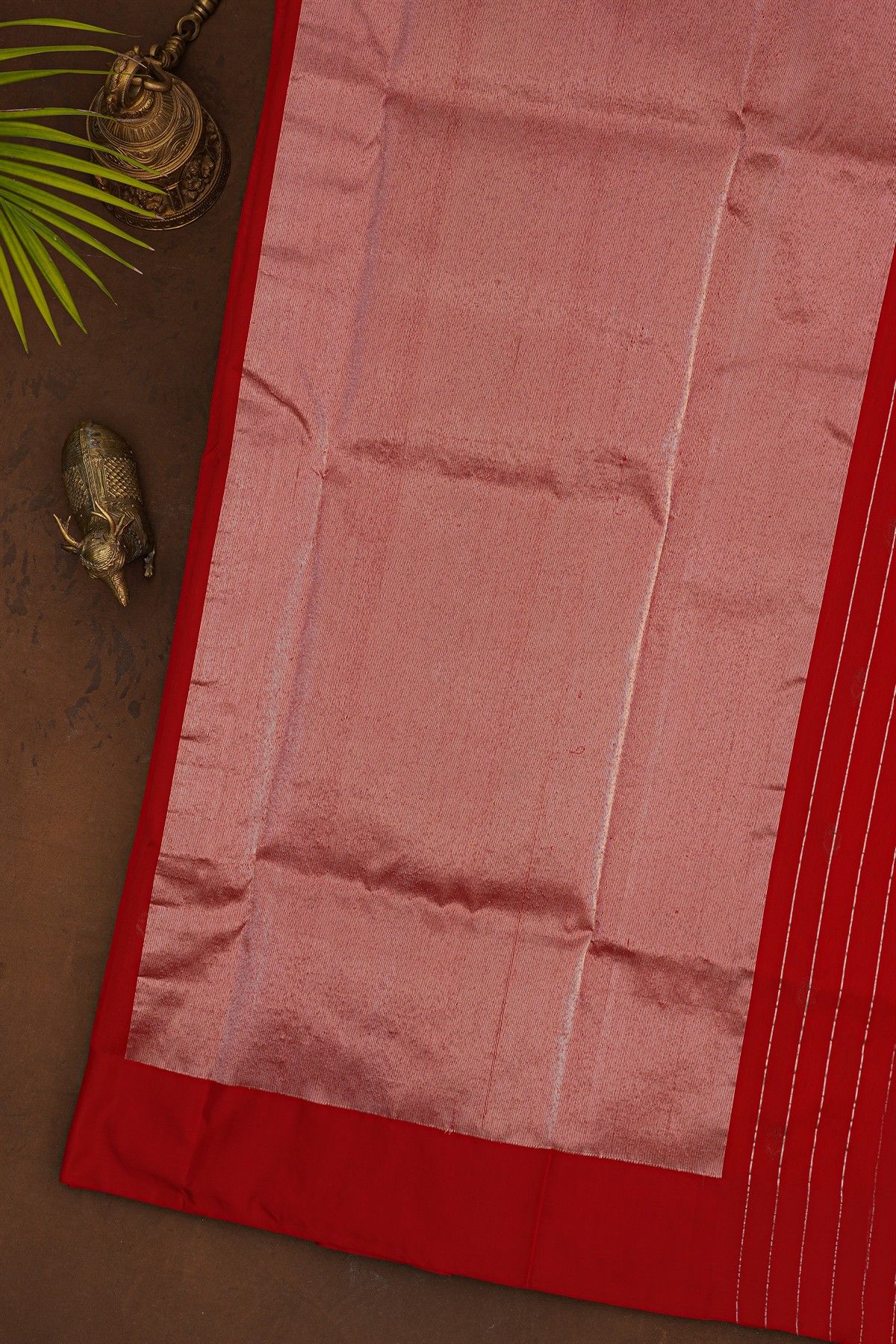 Chanderi Silk Red Saree