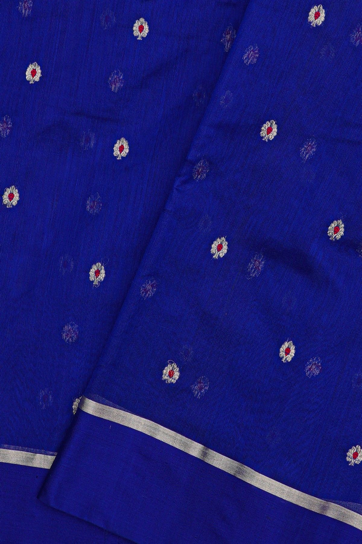Chanderi Silk Royal Blue Saree
