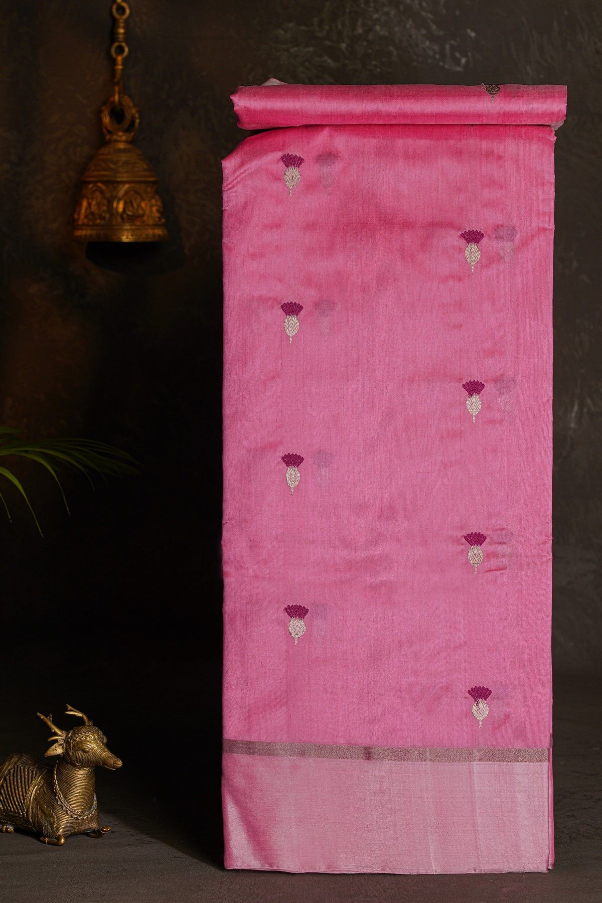 Chanderi Silk Pink Saree