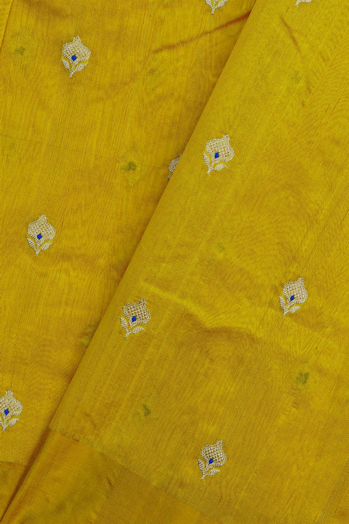 Chanderi Silk Mustard Saree