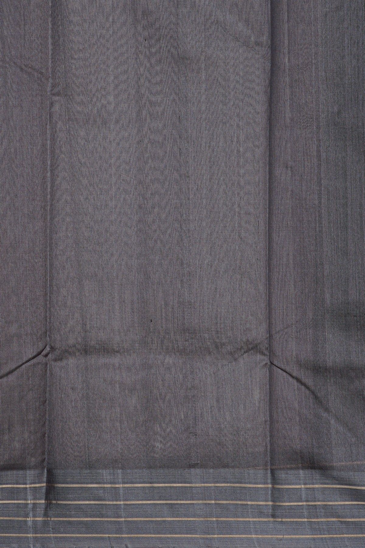 Chanderi Silk Grey Saree With Deer Buttis Body