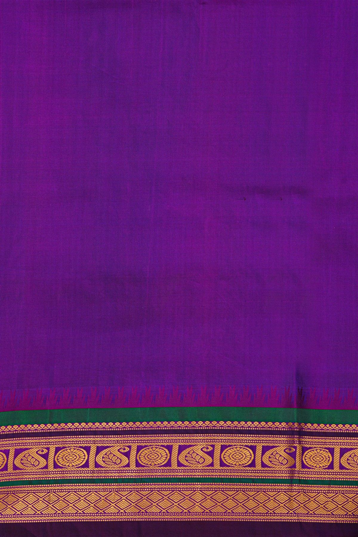 Fusion Kancheepuram Silk Pista Green Saree With Silk Thread Work Body
