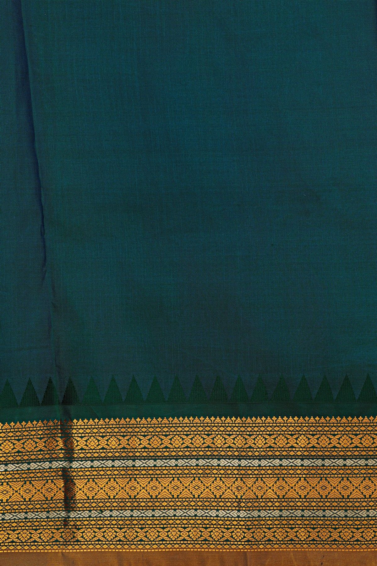 Fusion Kancheepuram Silk Red Saree With Silk Thread Work Body