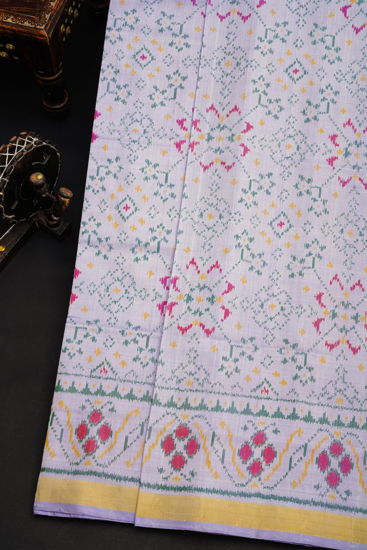 Patola Silk Light Blue Saree