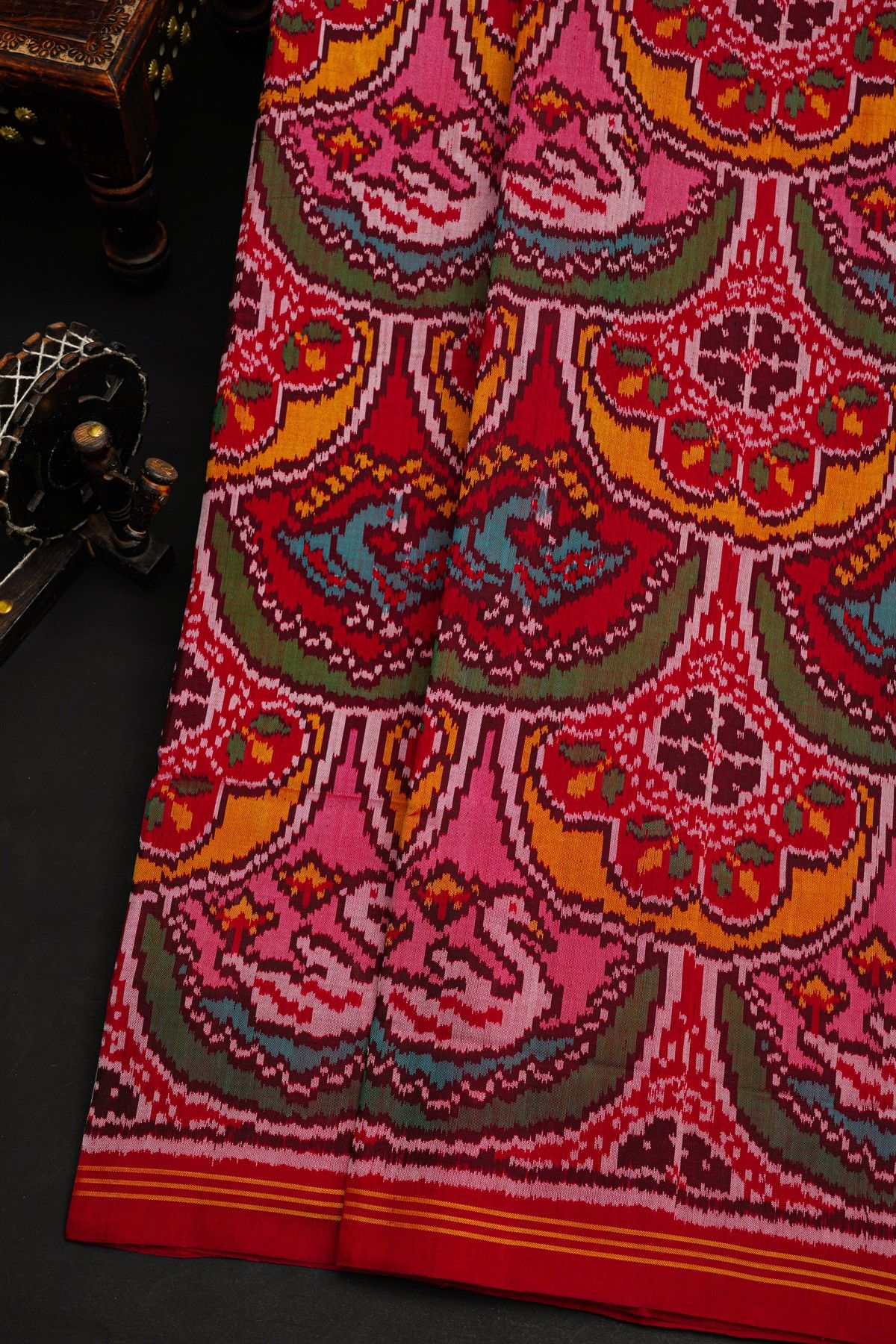 Patola Silk Multi-Colour Saree With All Over Weaving