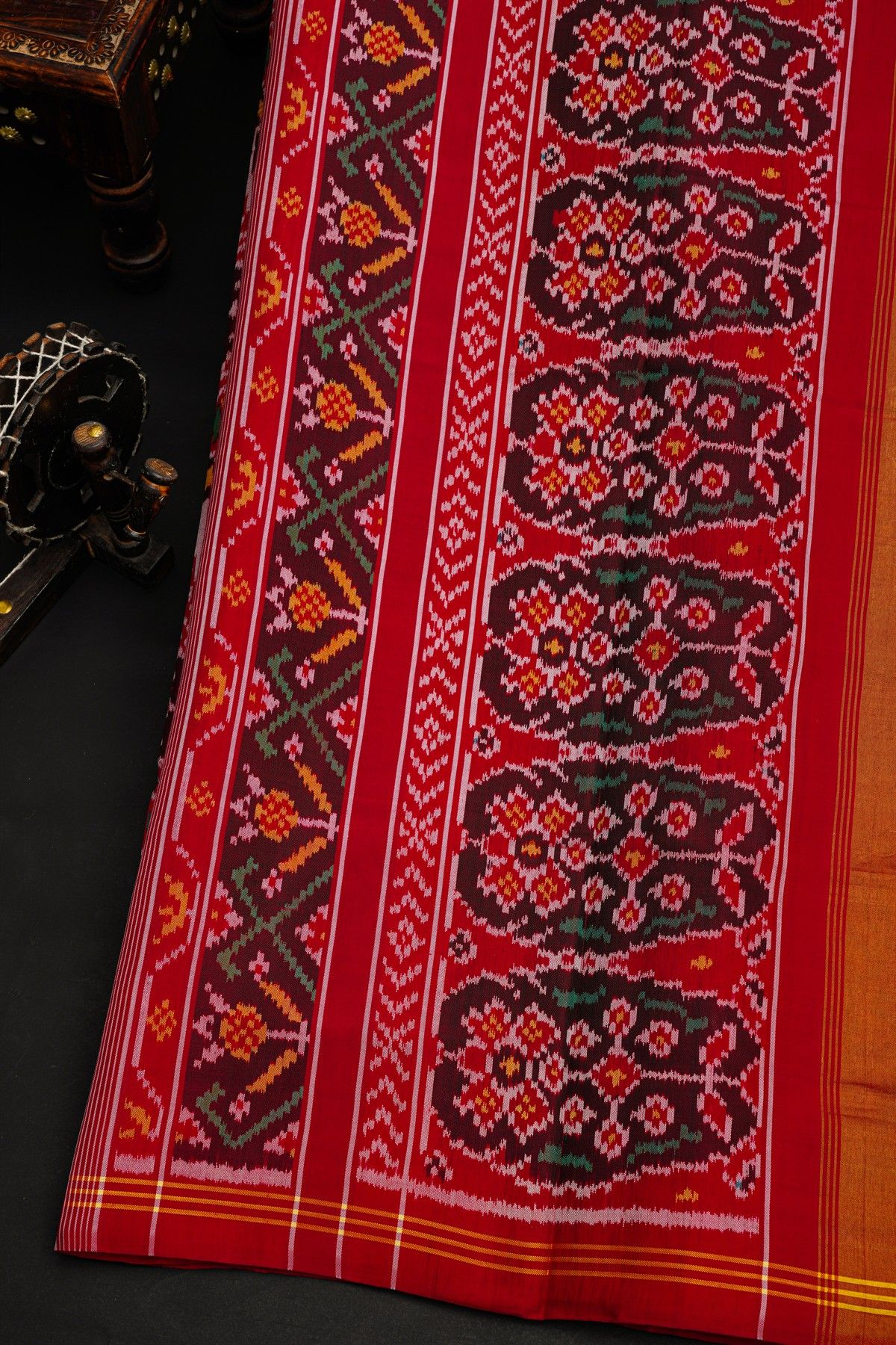 Patola Silk Multi-Colour Saree With All Over Weaving