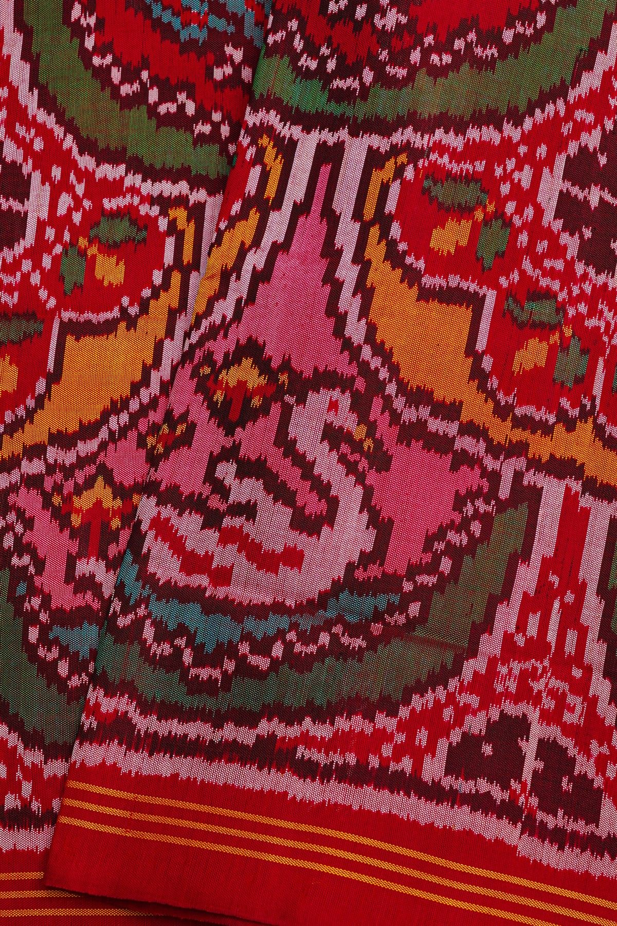 Patola Silk Multi-Colour Saree With All Over Weaving