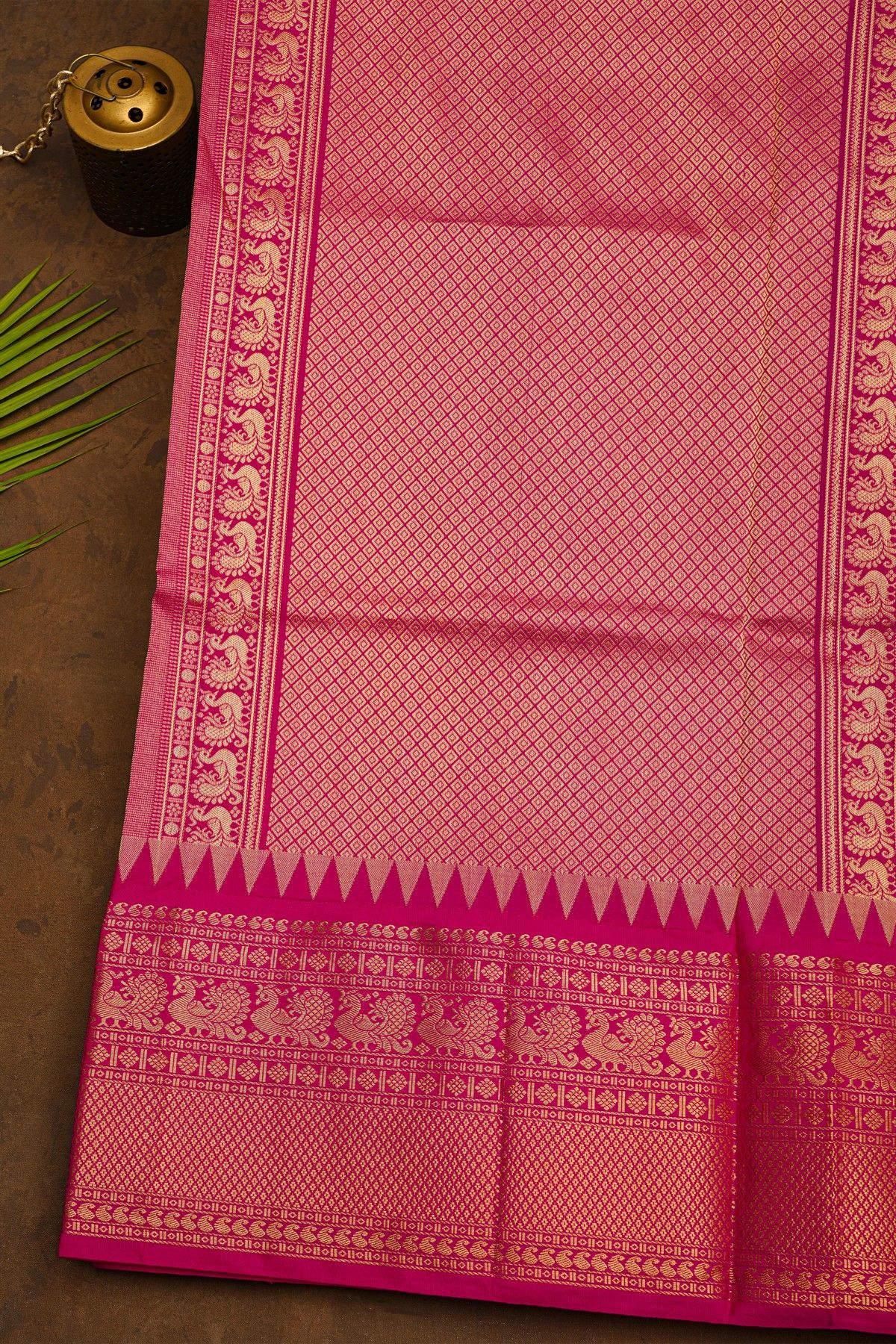 Narayanpet Silk Royal Blue Saree With Peacocks Border