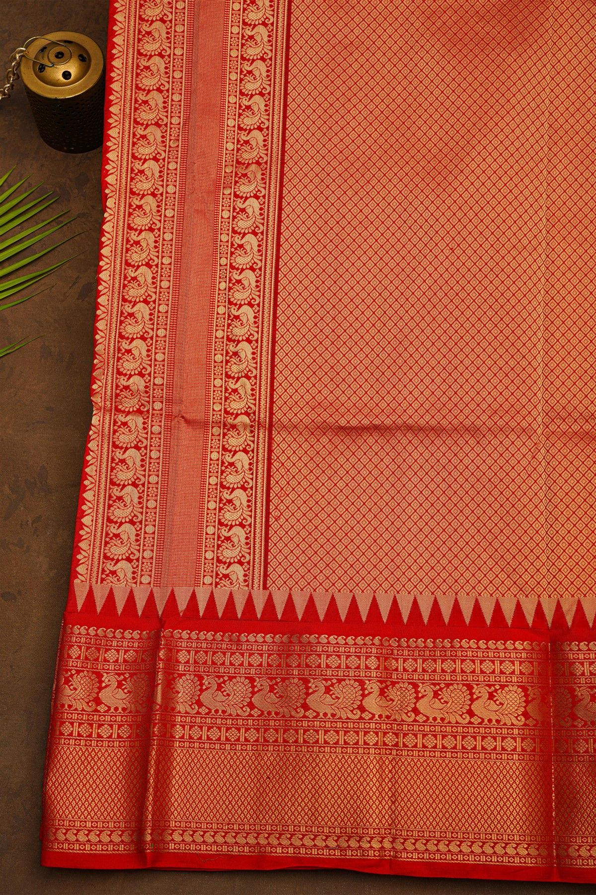 Narayanpet Silk Teal Blue Saree With Peacock Buttis