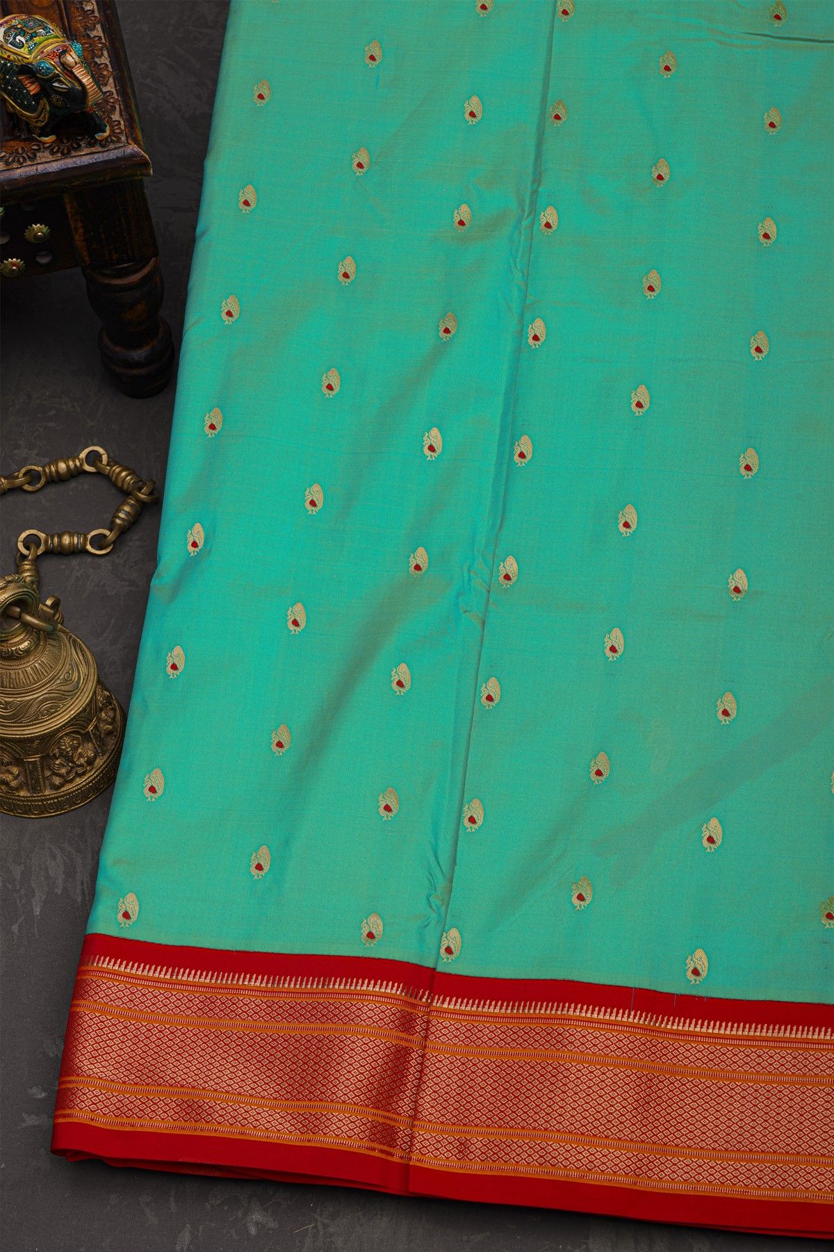 Narayanpet Silk Sea Green Saree