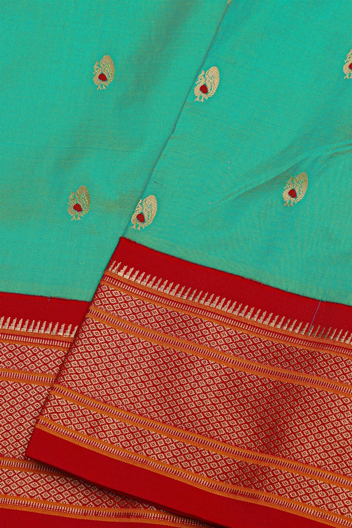 Narayanpet Silk Sea Green Saree