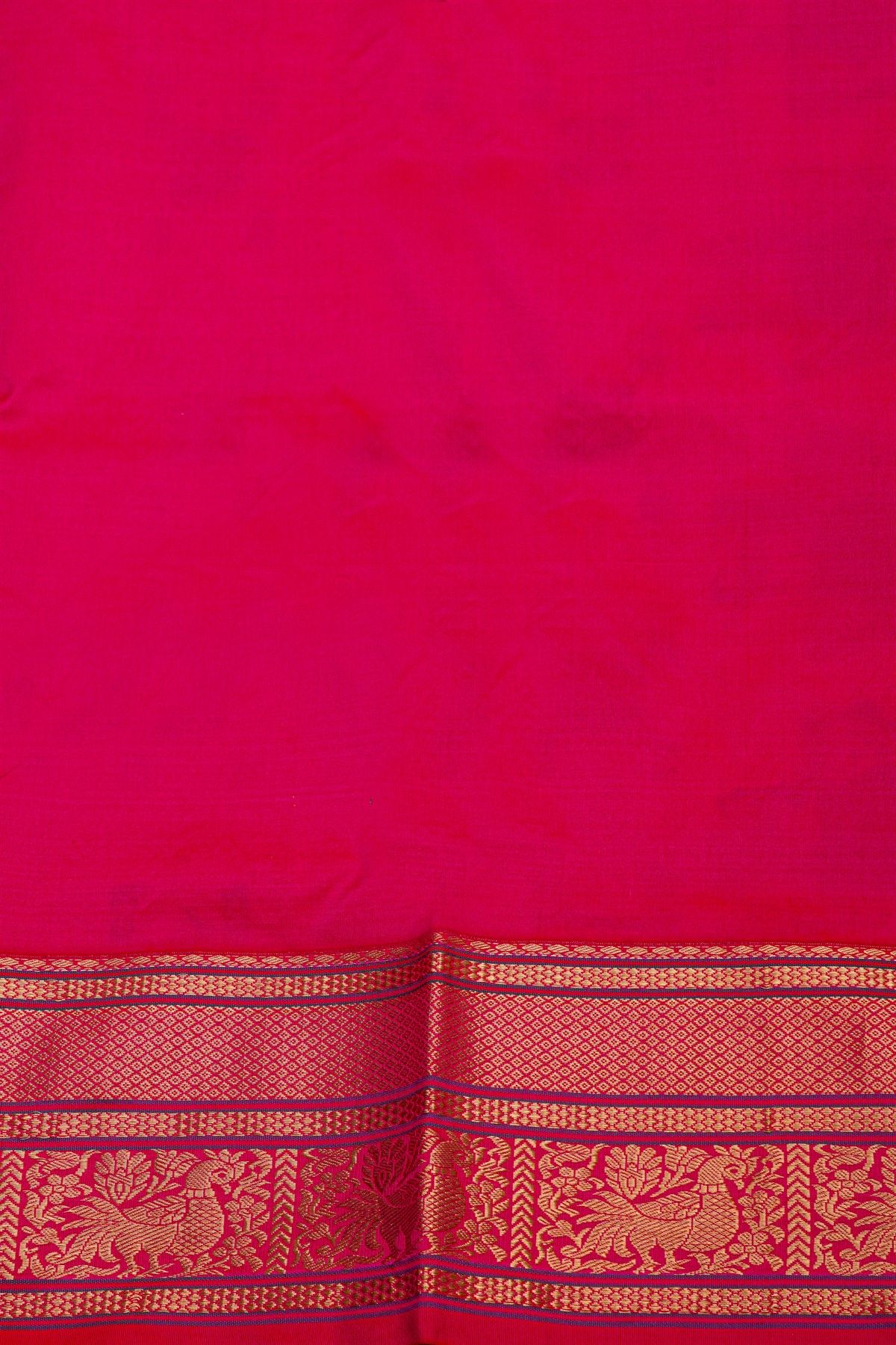 Narayanpet Silk Pista Green Saree With Florals And Buttis Body