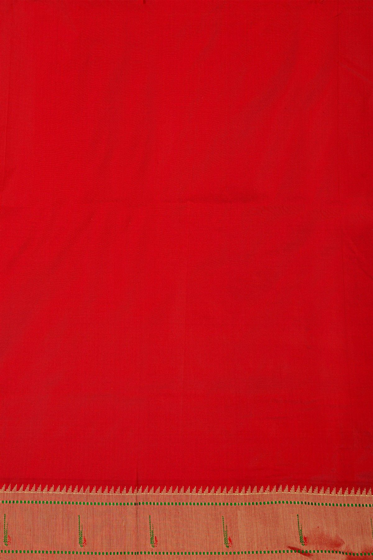 Paithani Silk Wine Saree With Muniya Buttis Border