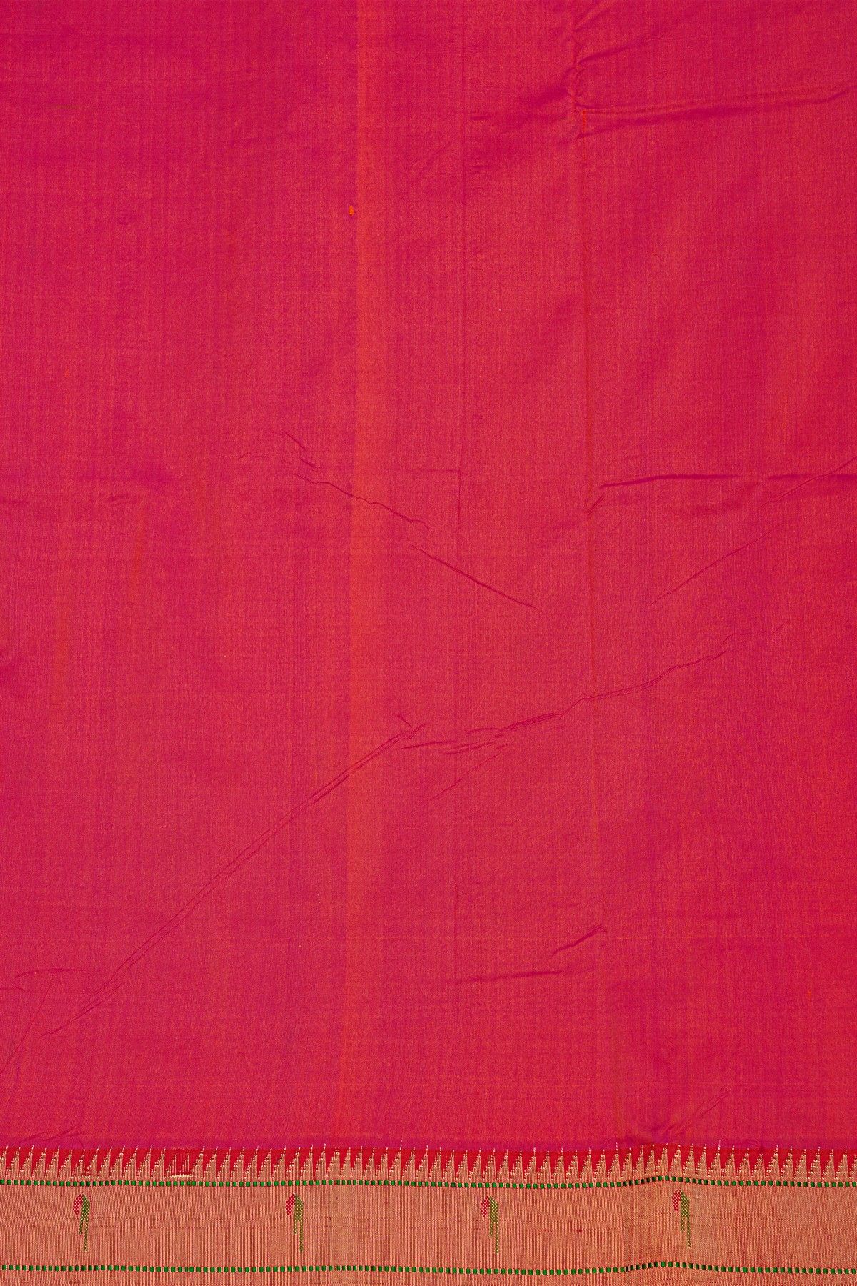 Paithani Silk Magenta Saree With Muniya Buttis Border