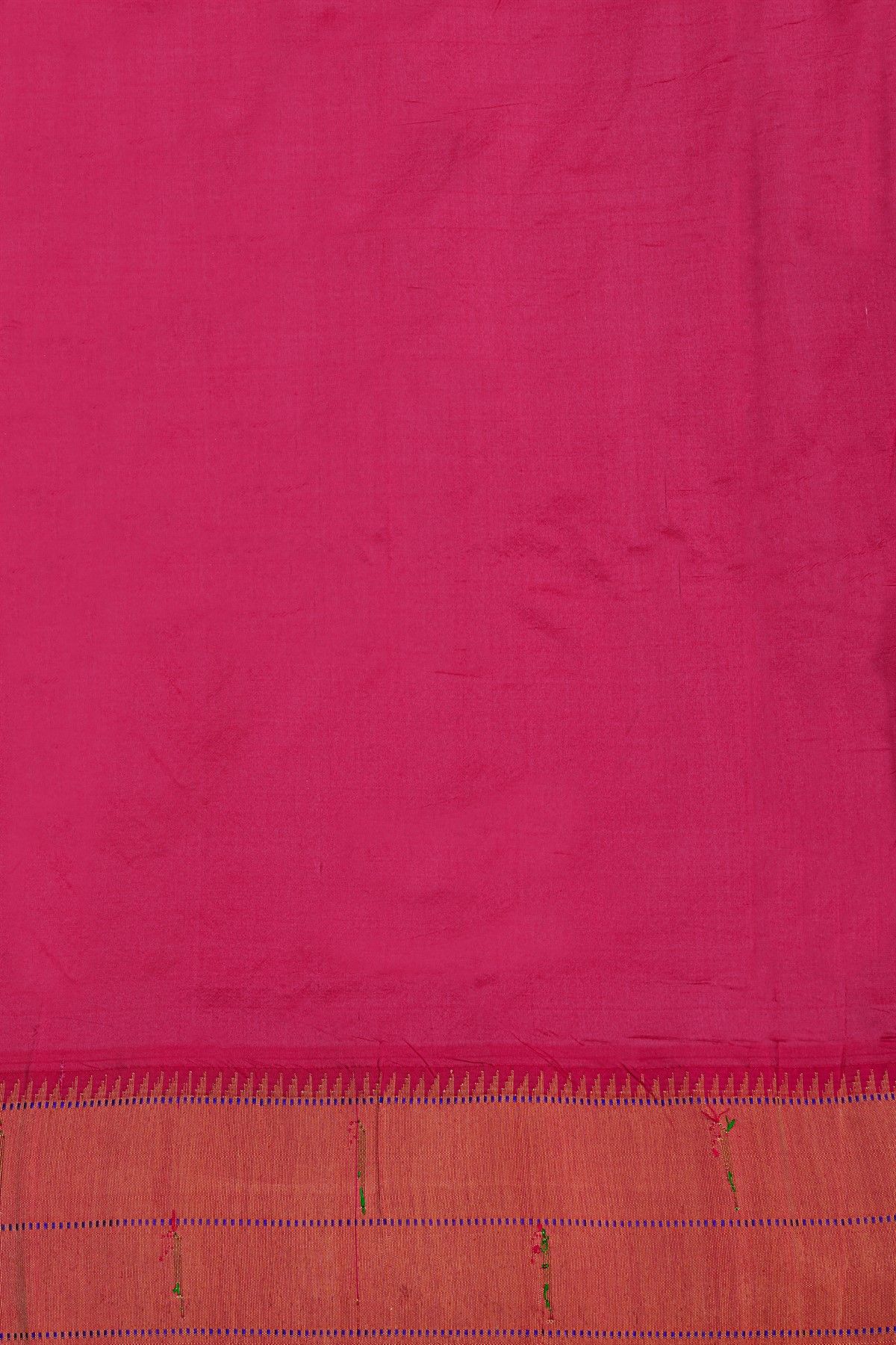 Paithani Silk Pink Saree With All Over Muniya Buttis Body And Double Muniyas Border