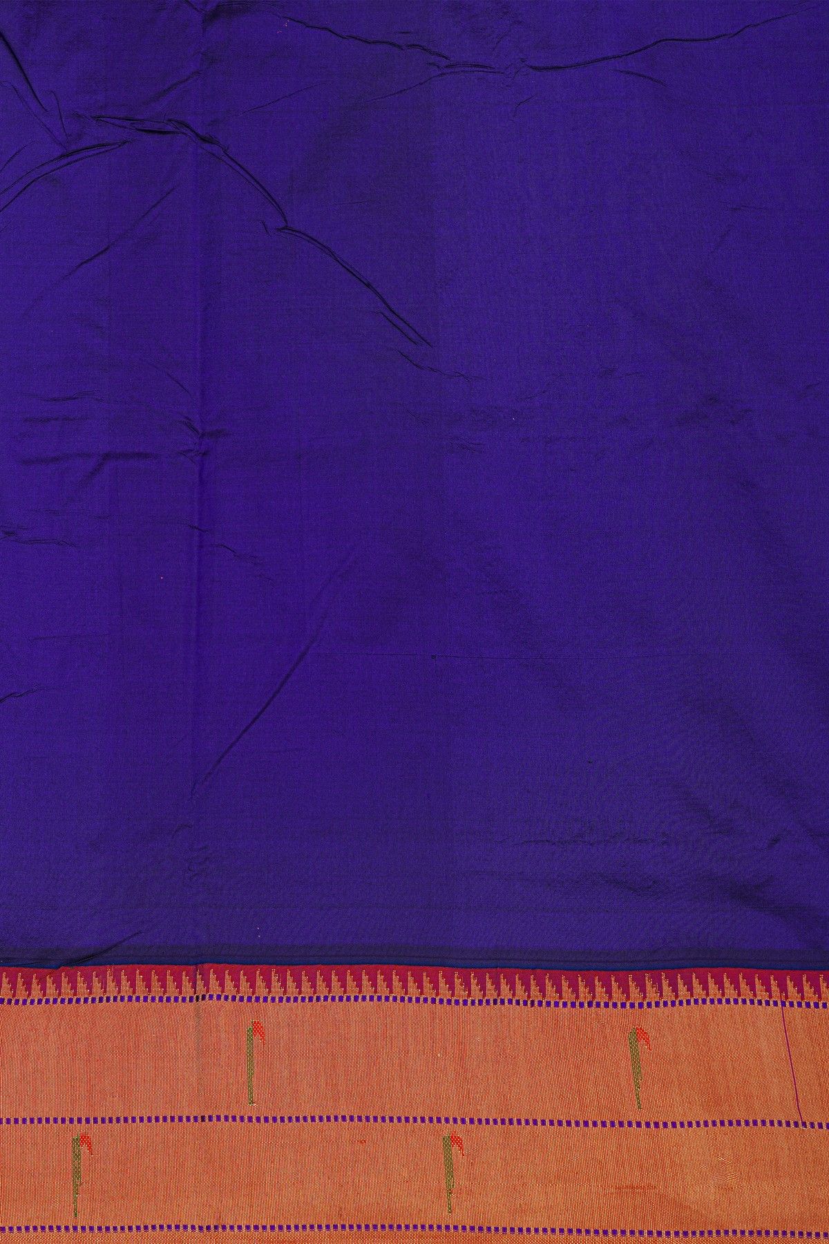 Paithani Silk Royal Blue Saree With Muniya Buttis Body