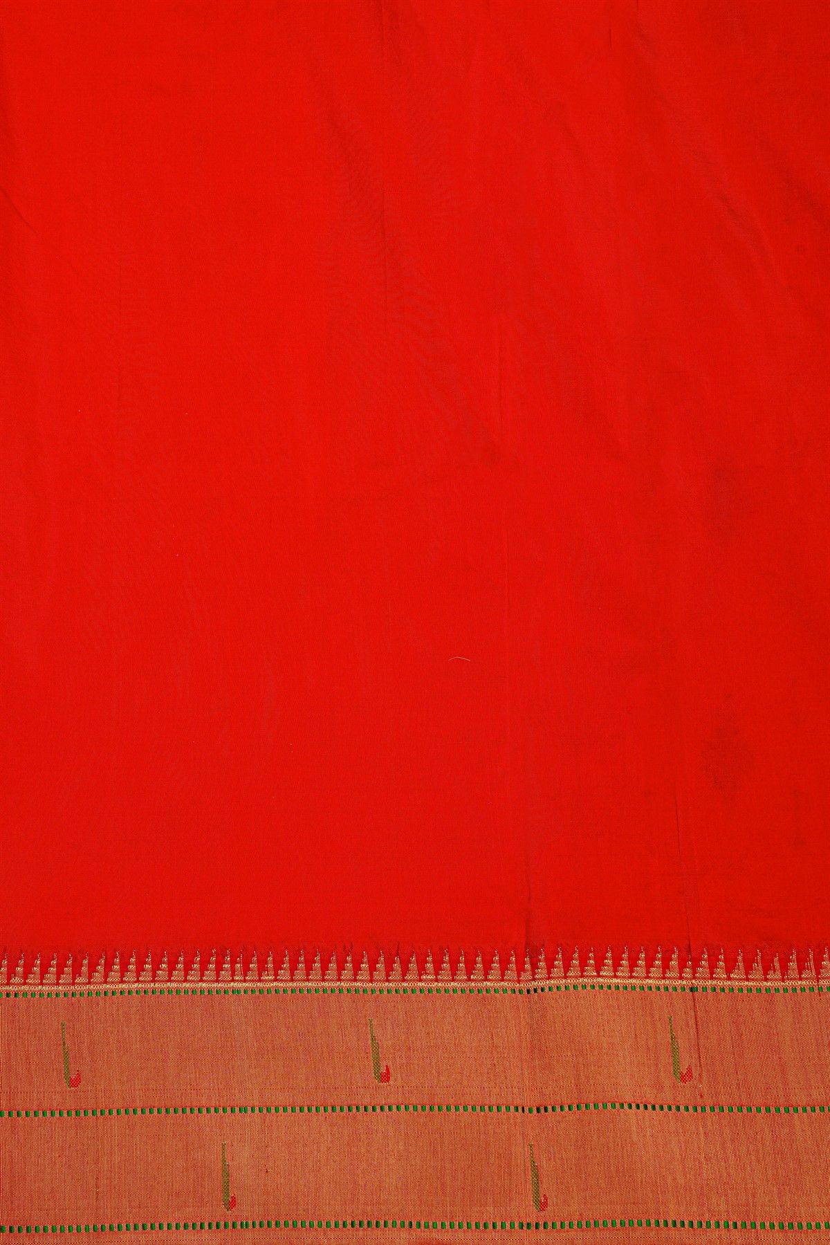Paithani Silk Mustard Saree With All Over Muniya Buttis Body And Double Muniyas Border