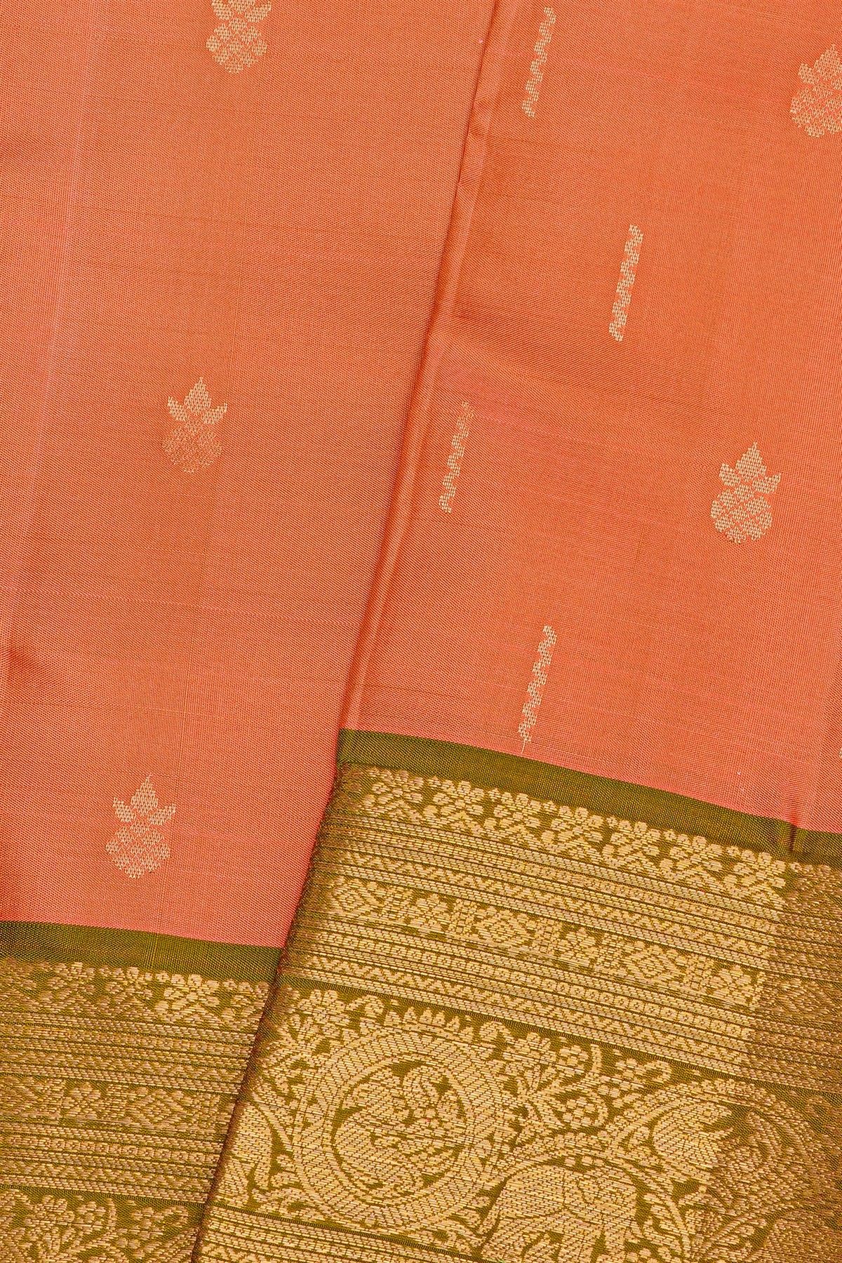 Coimbatore Silk Peach Pink Saree