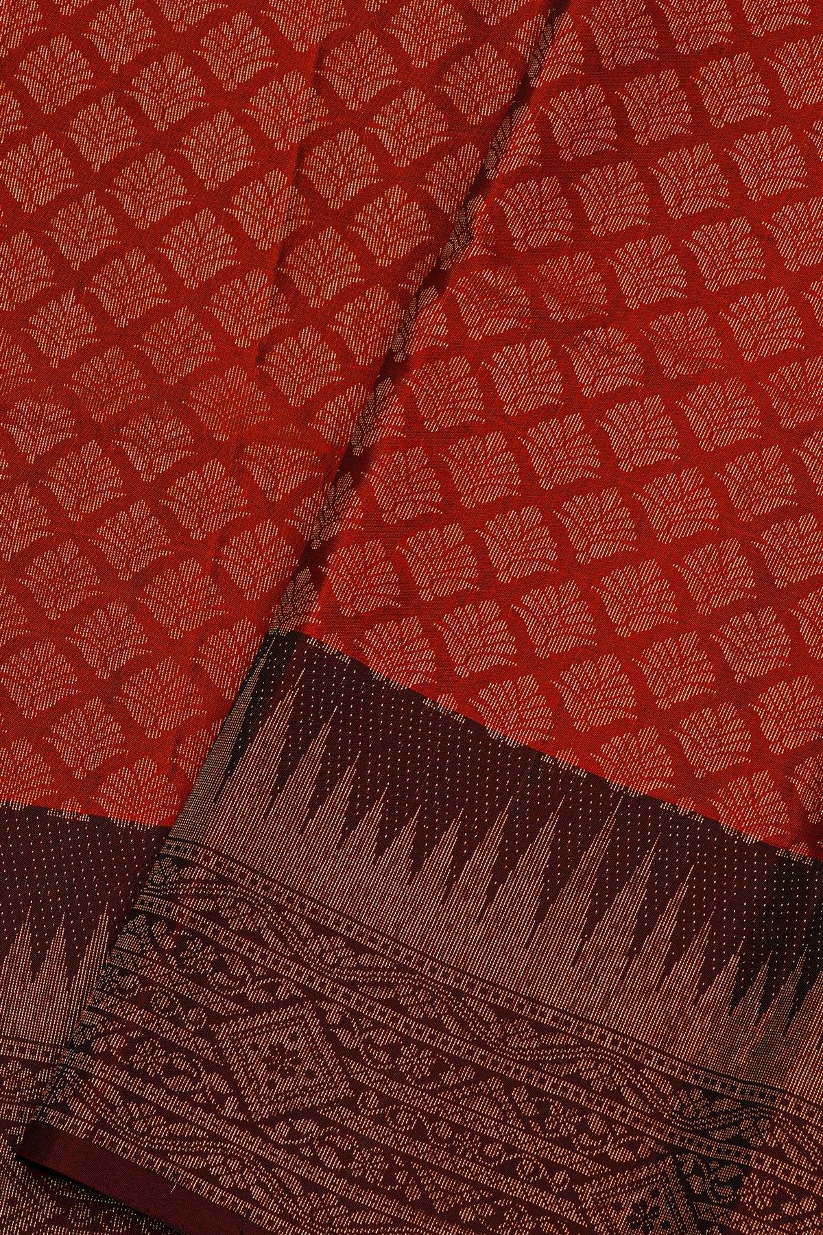 Coimbatore Silk Maroon Saree With All Over Buttis In Body Diamonds In Border
