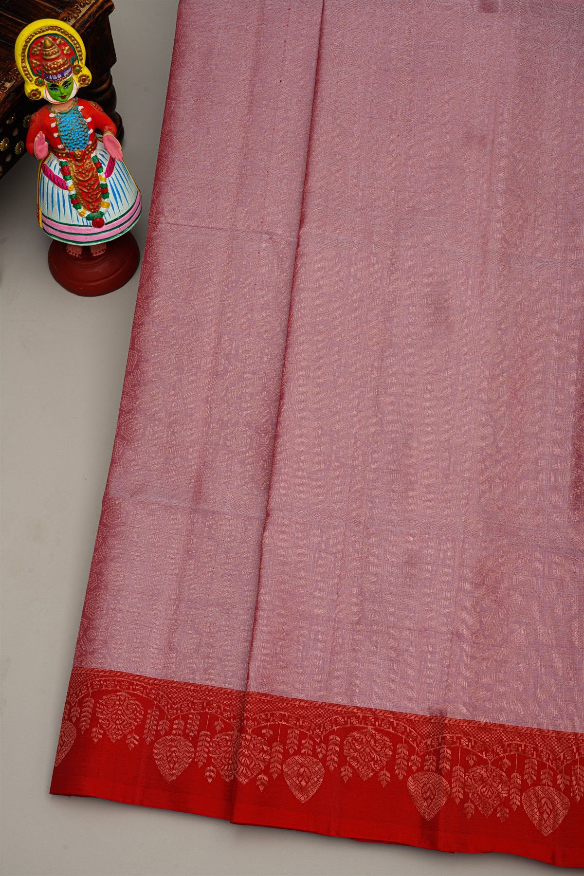 Coimbatore Silk Rose Pink Sare