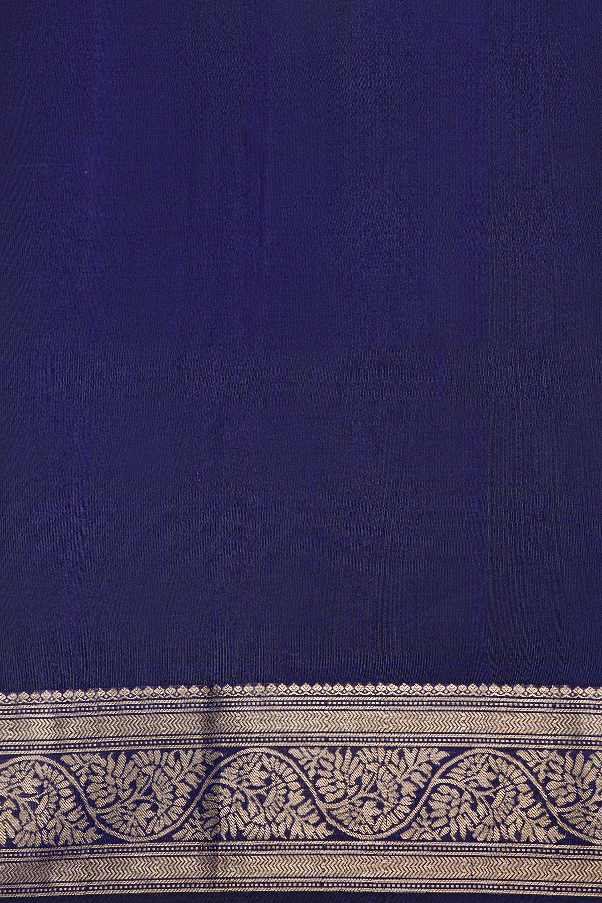 Coimbatore Silk Royal Blue Saree With Florals And Jaal Border