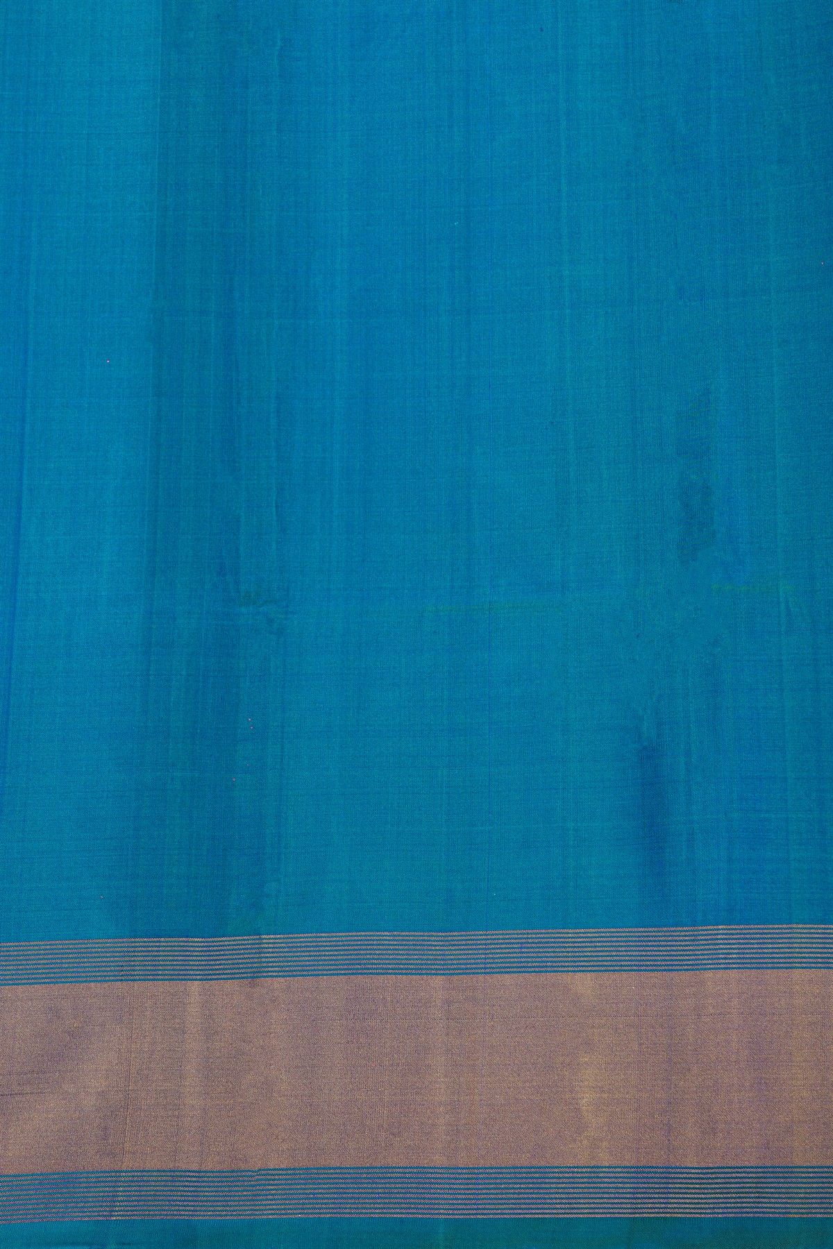Coimbatore Silk Royal Blue Saree With Florals Jaal And Birds Body