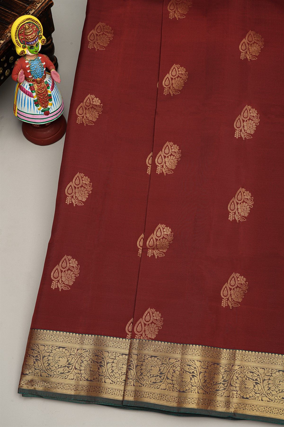 Coimbatore Silk Dark Maroon Saree