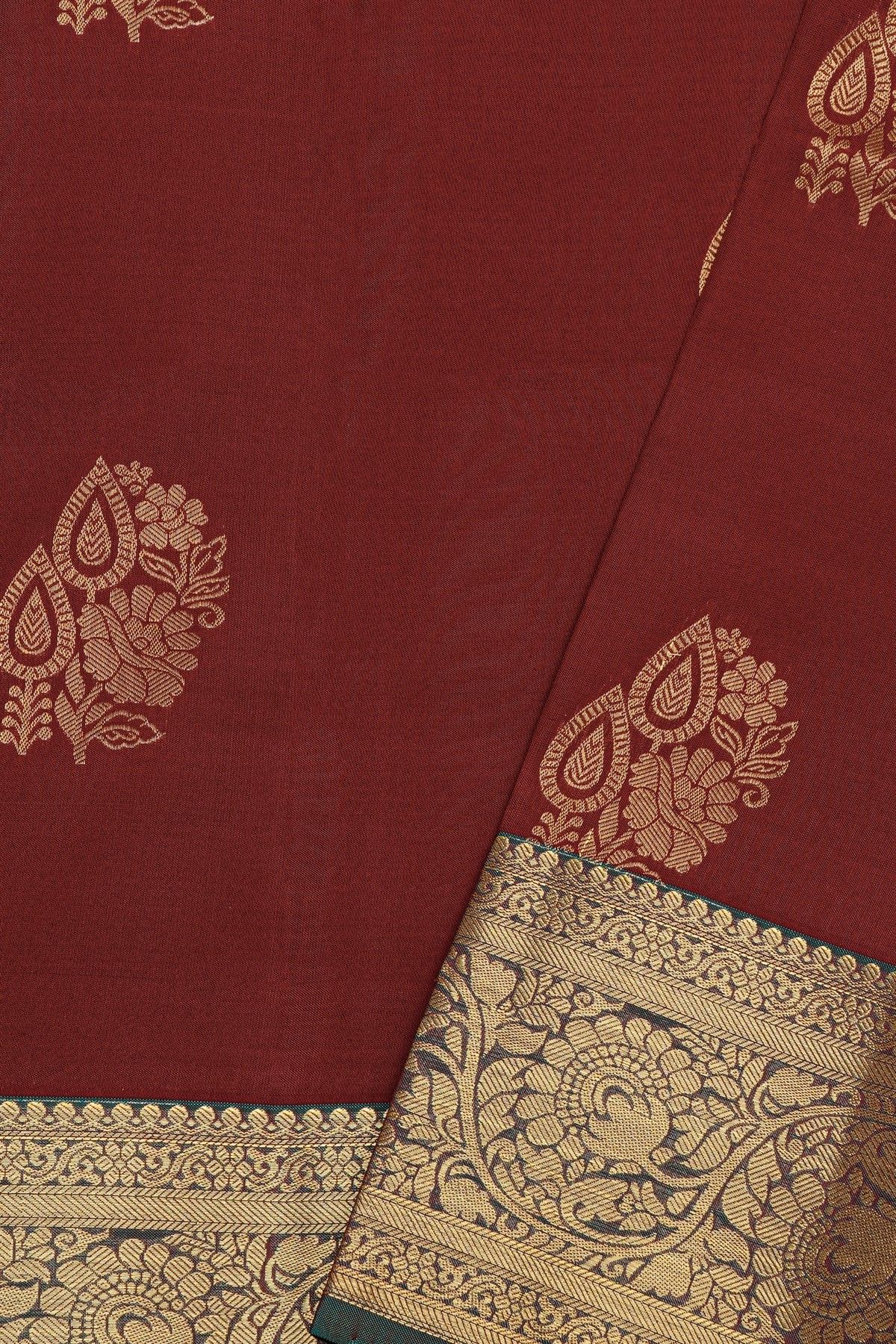 Coimbatore Silk Dark Maroon Saree