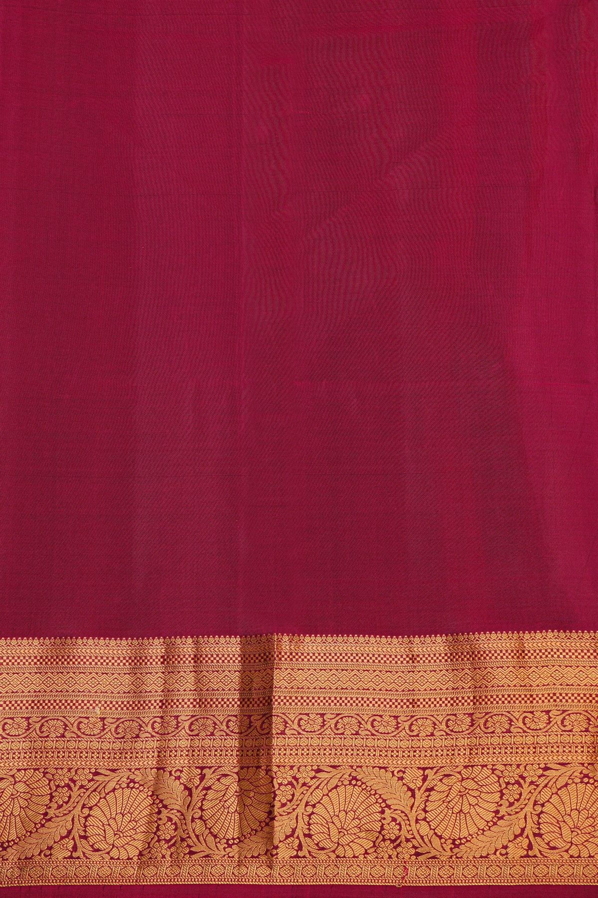 Coimbatore Silk Bottle Green Saree With Florals And Leaves Jaal Border