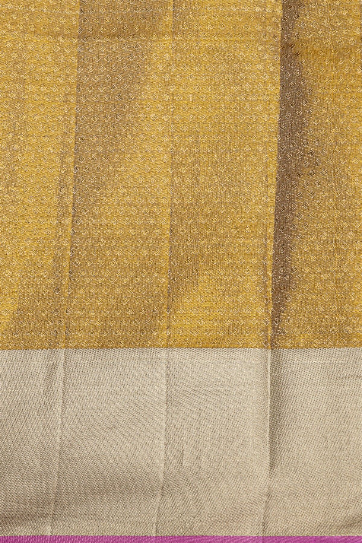 Kancheepuram Tissue Onion Pink Saree With Interlock Digital Weaving
