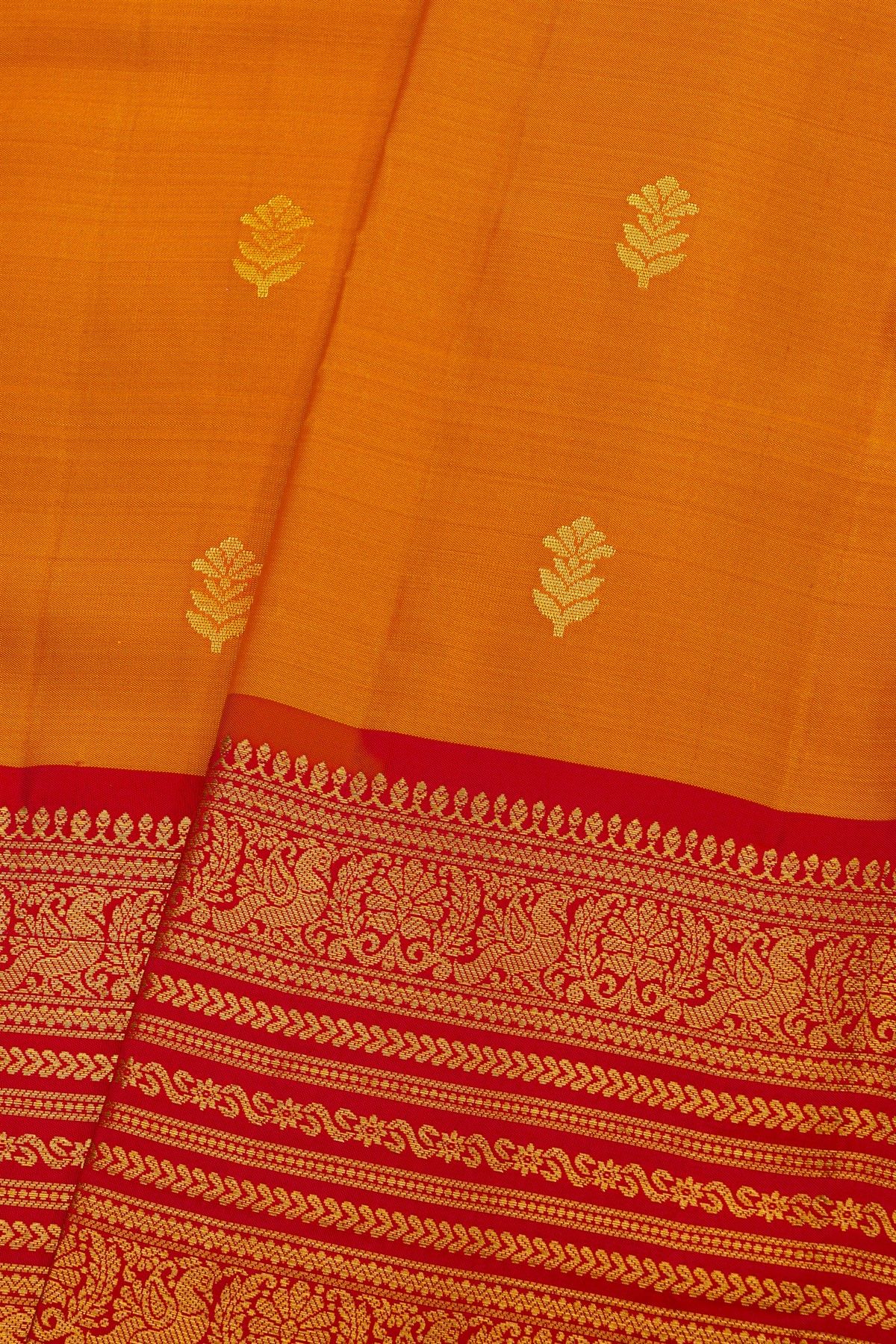 Coimbatore Soft Silk Orange Saree
