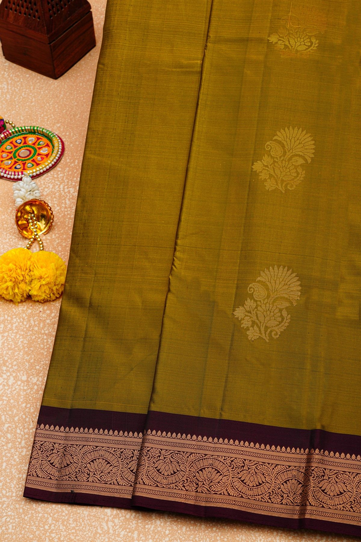 Coimbatore Soft Silk Mehendi Green Saree