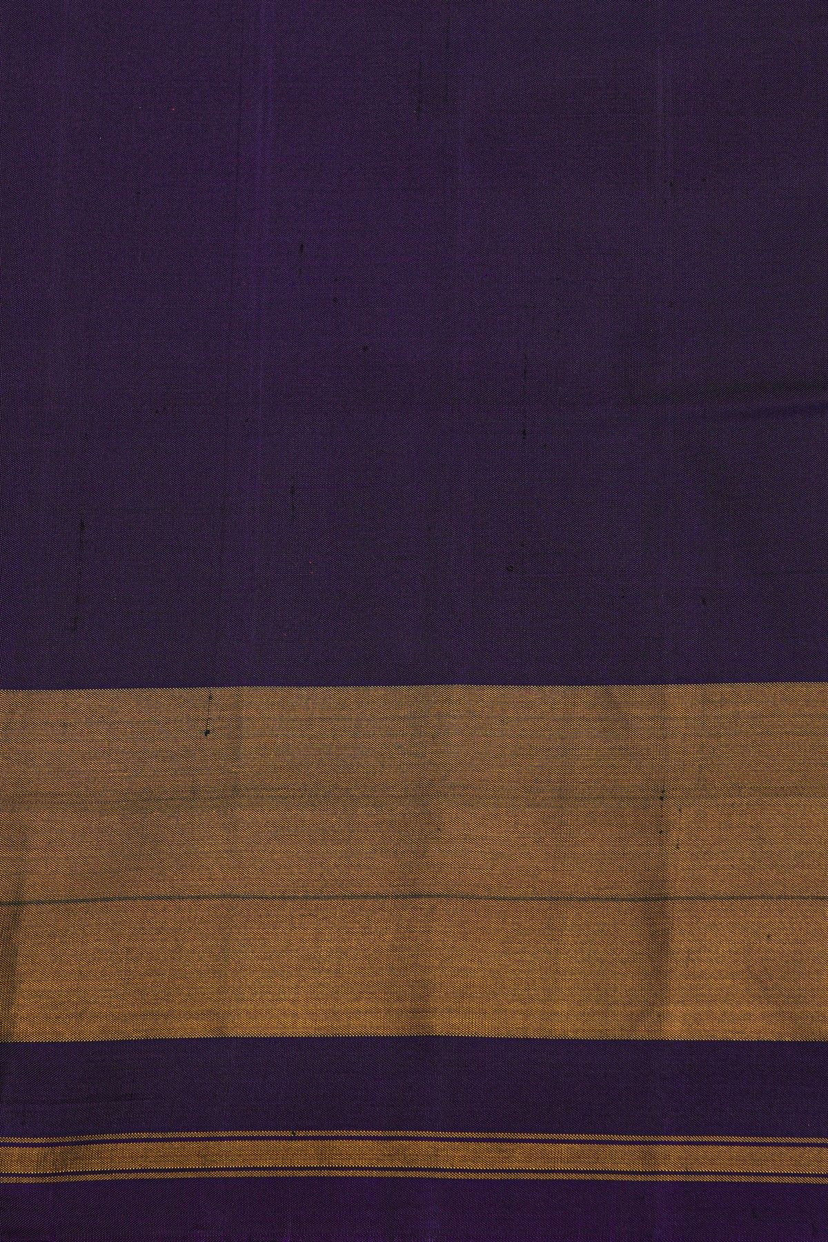 Patola Silk Navy Blue Saree With Florals And Leaves Jaal Border