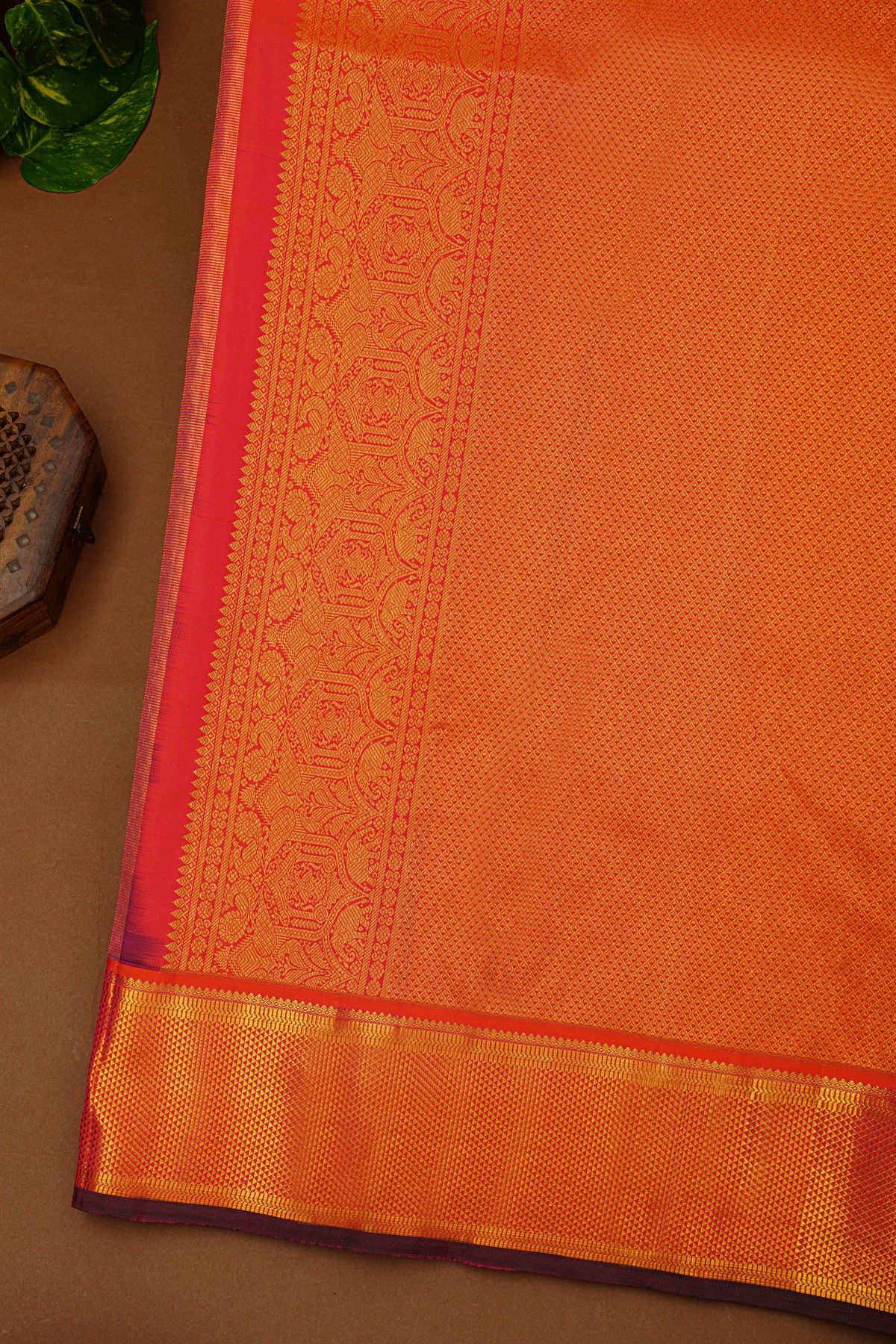 Kancheepuram Silk Royal Blue Saree With Thread Embroidery Work Body