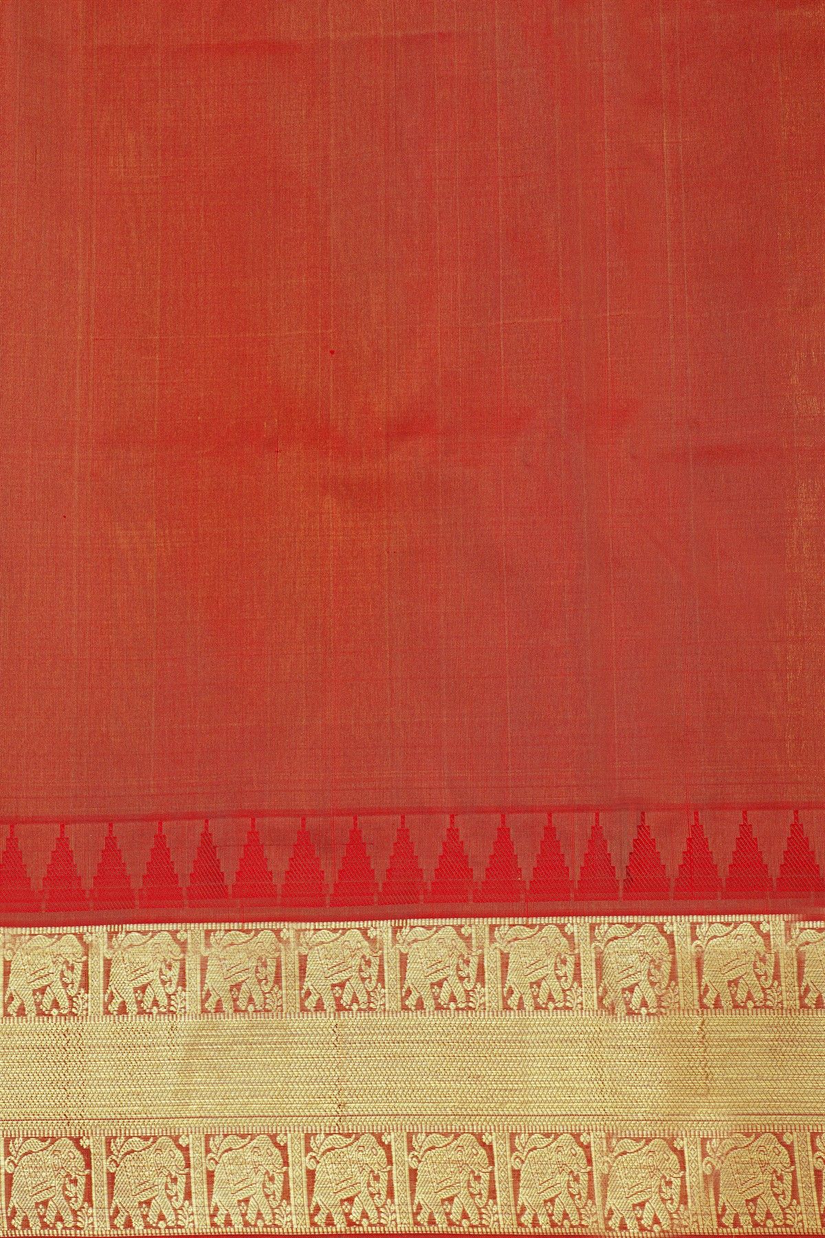 Venkatagiri Silk Cream Saree With Florals And Peacocks Body