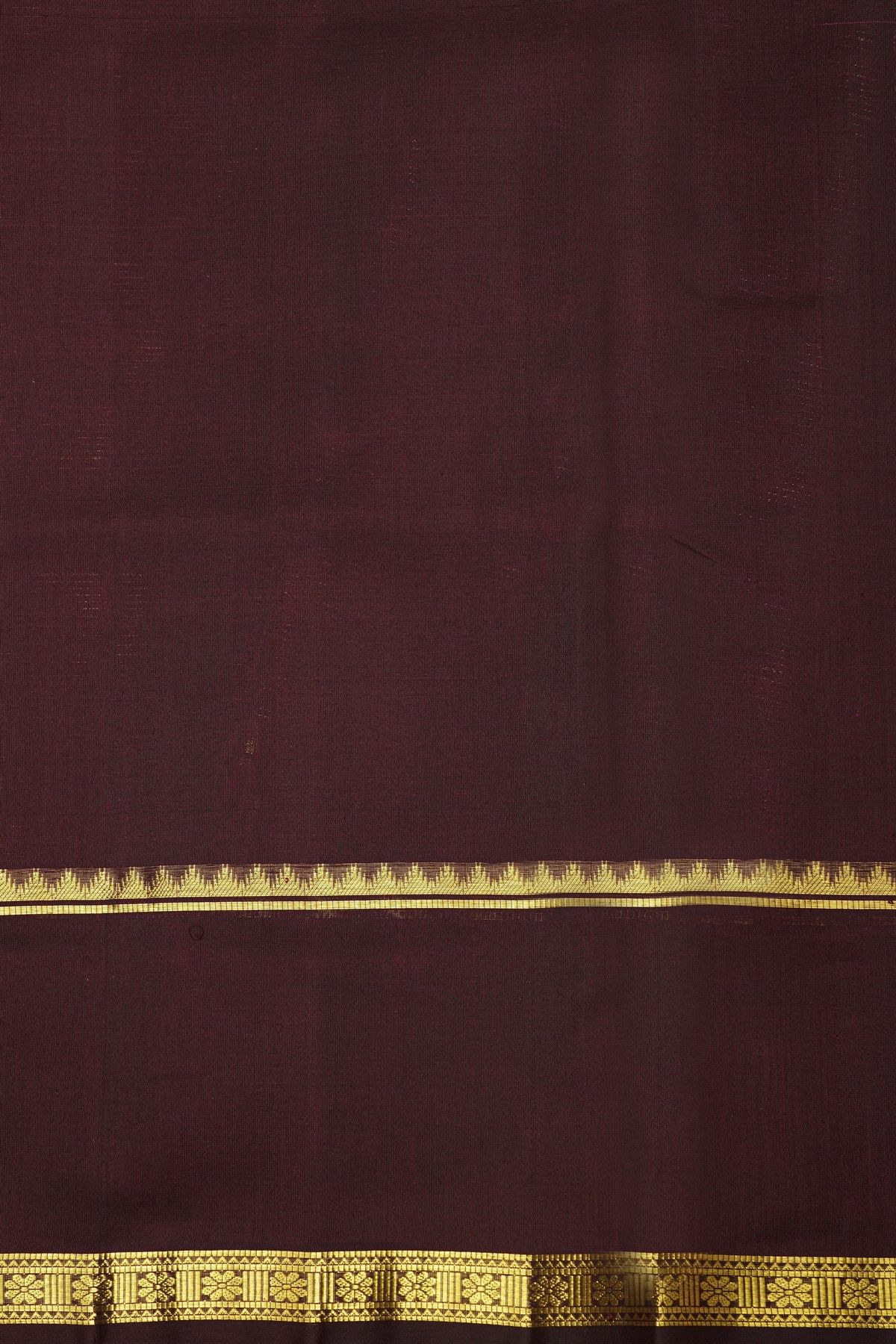 Venkatagiri Silk Magenta Saree With Florals And Peacocks Border
