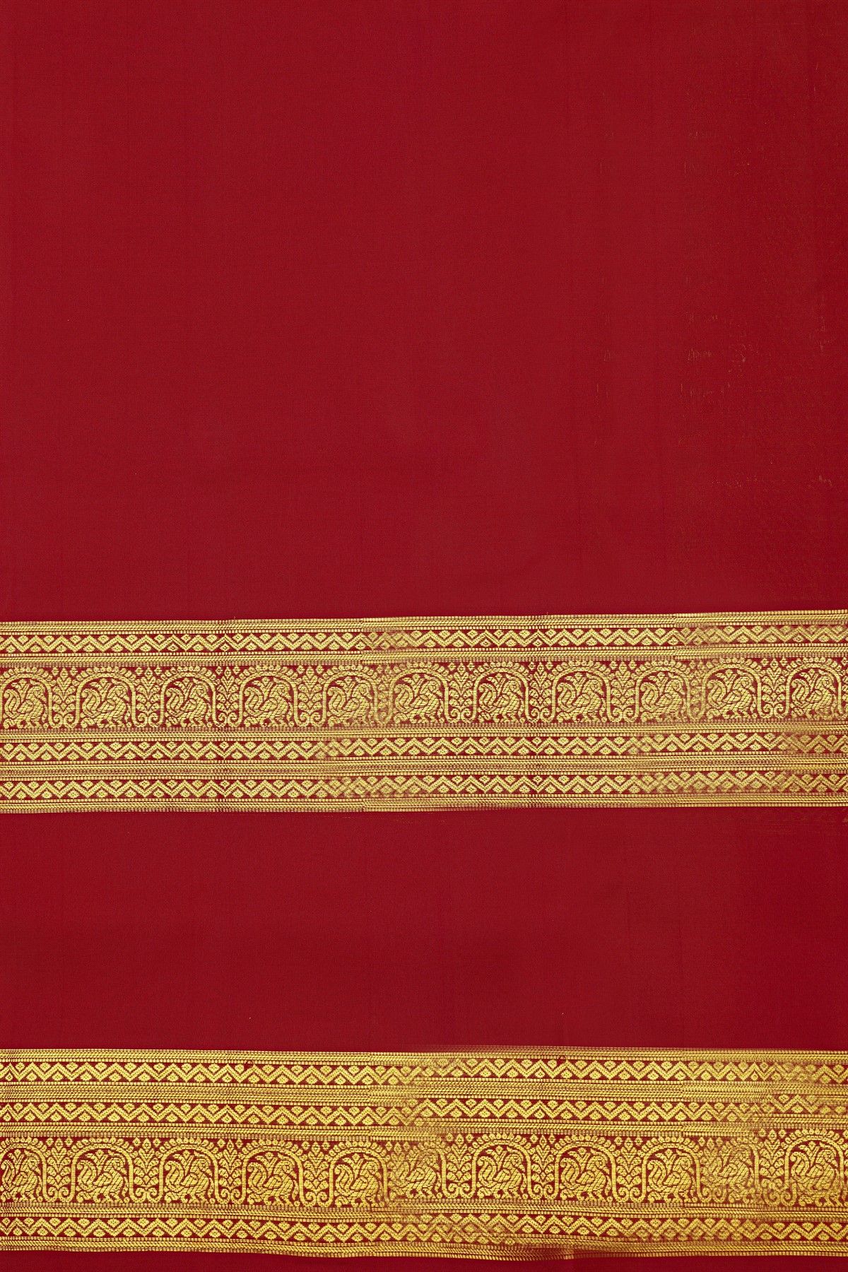 Venkatagiri Silk Red Saree With Diamonds And Floral Buttis Body