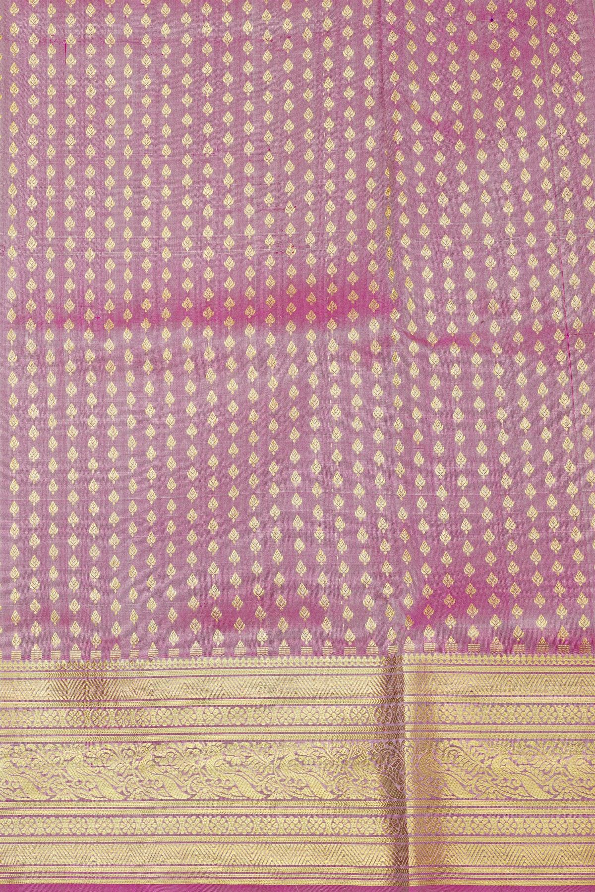 Venkatagiri Silk Multi-Colour Saree With Florals And Peacocks Body