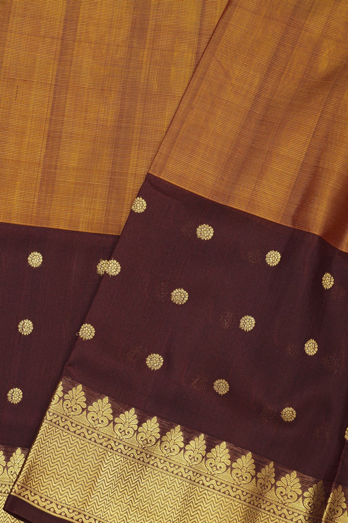 Venkatagiri Silk Multi-Colour Saree With Zig-Zag Lines And Florals Border