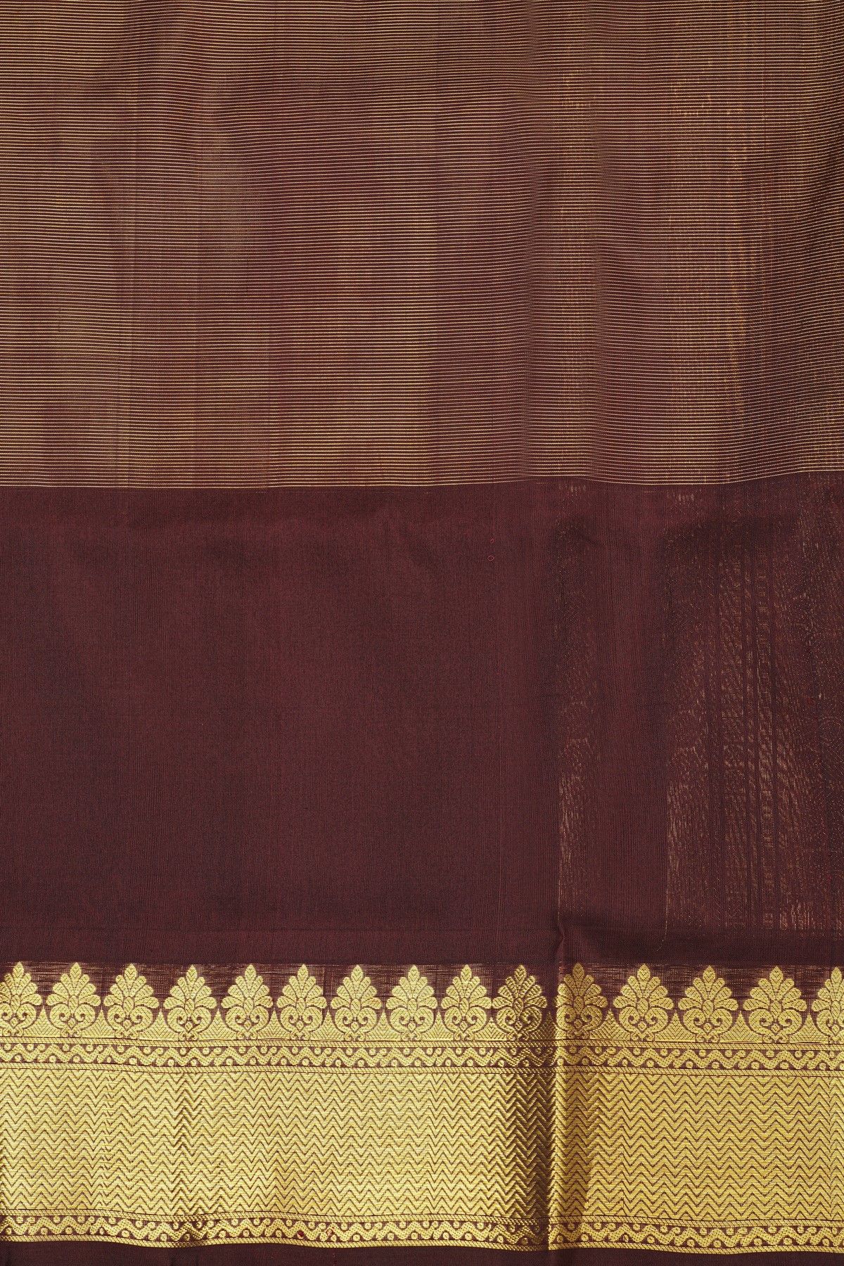 Venkatagiri Silk Multi-Colour Saree With Zig-Zag Lines And Florals Border