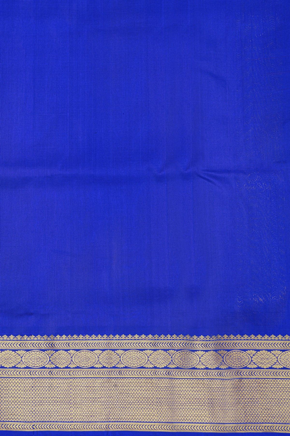 Venkatagiri Silk Sea Blue Saree With Diamonds And Florals Border