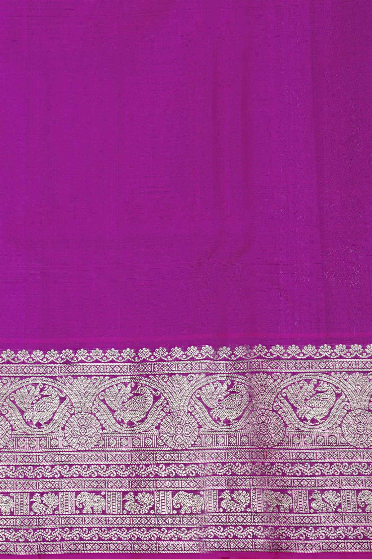 Venkatagiri Silk Violet Saree With Floral Buttis Body
