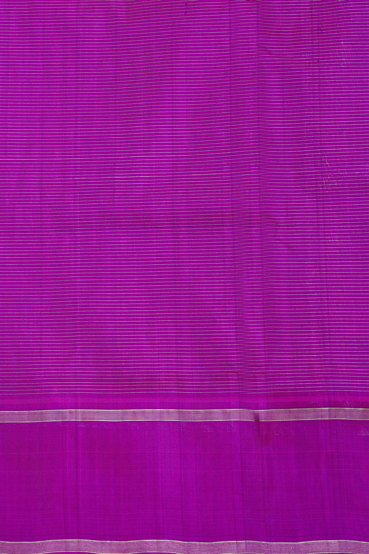 Venkatagiri Silk Dark Purple Saree With Checks And Zari Buttis Body